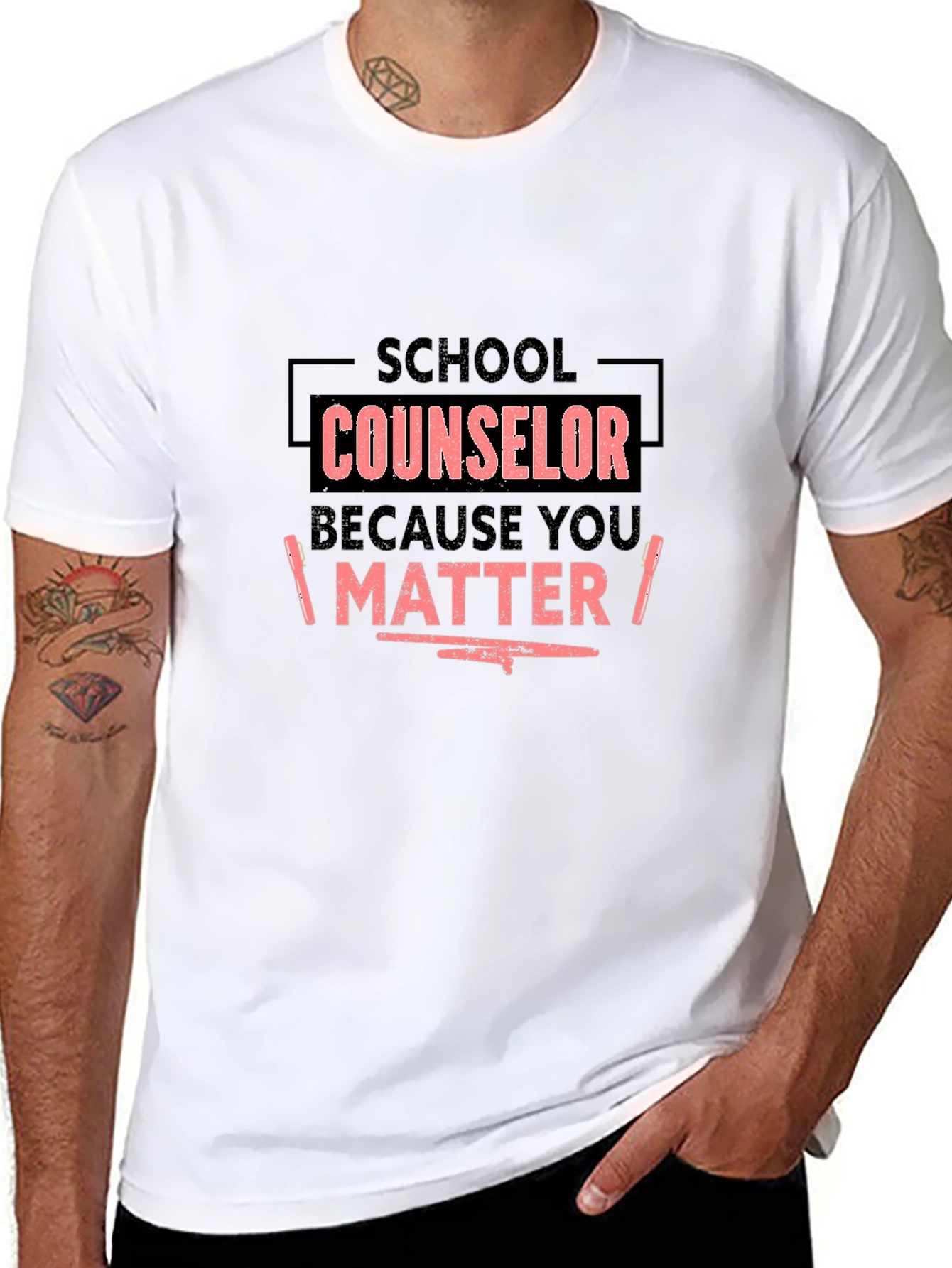 School Counselor T-Shirt - You Matter - Black
