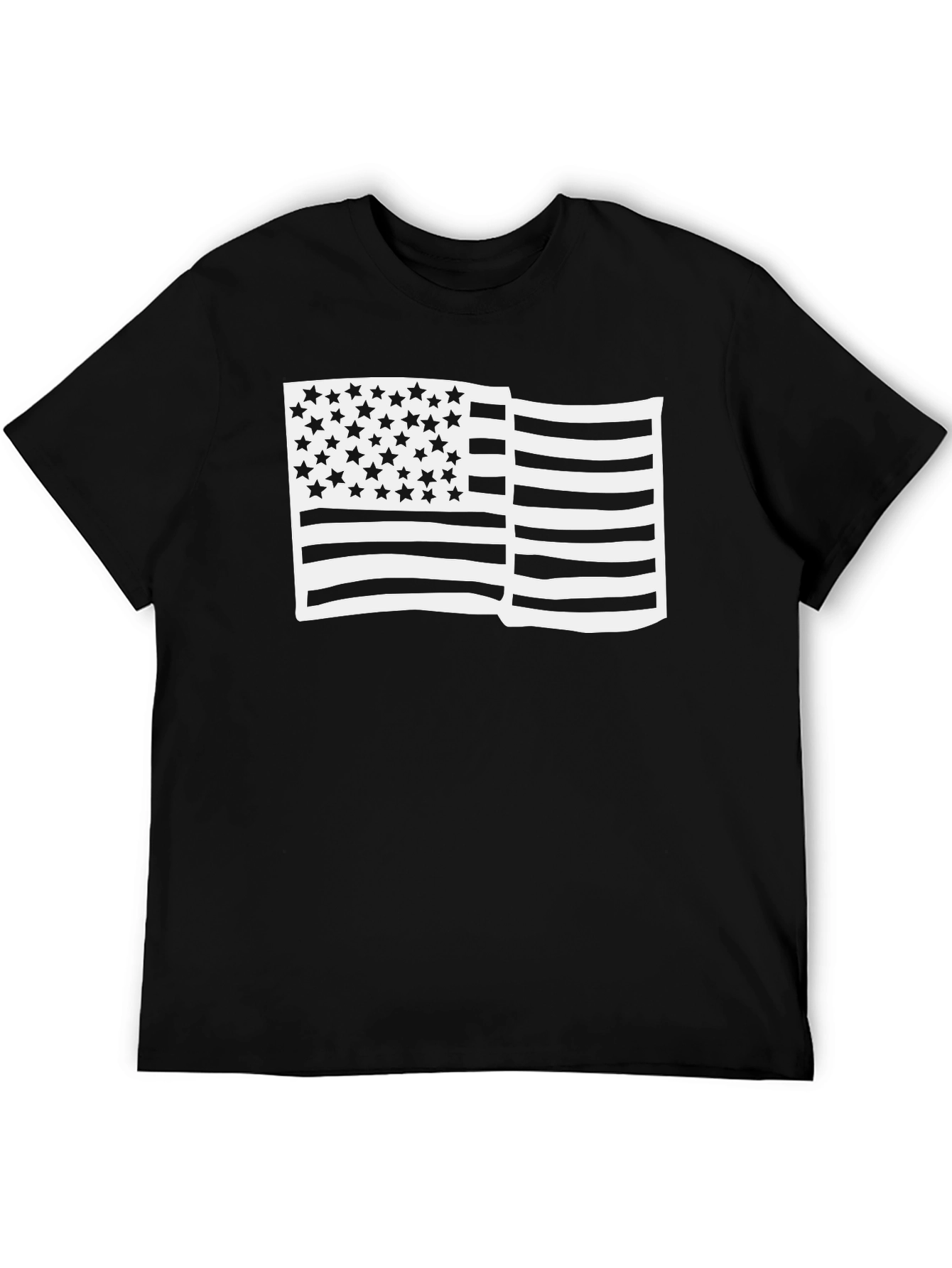 American Flag Graphic Tee - Black