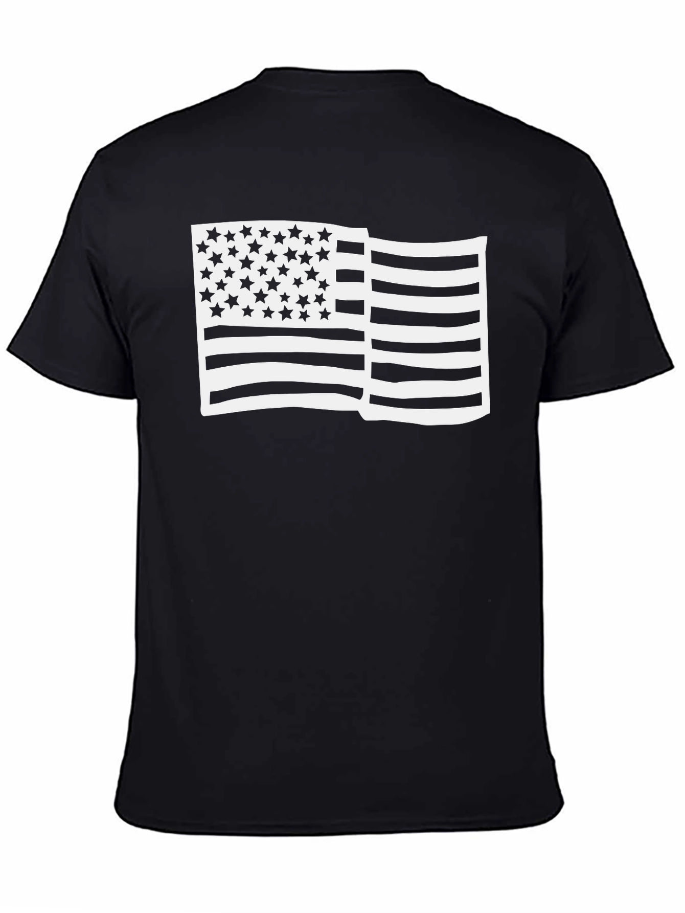 American Flag Graphic Tee - Black