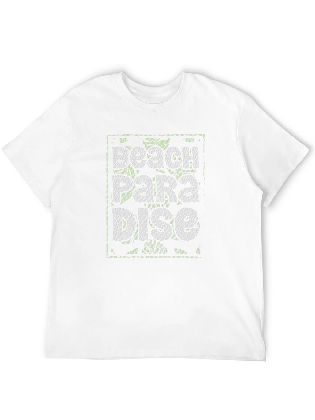 Beach Paradise Graphic Print Black T-Shirt