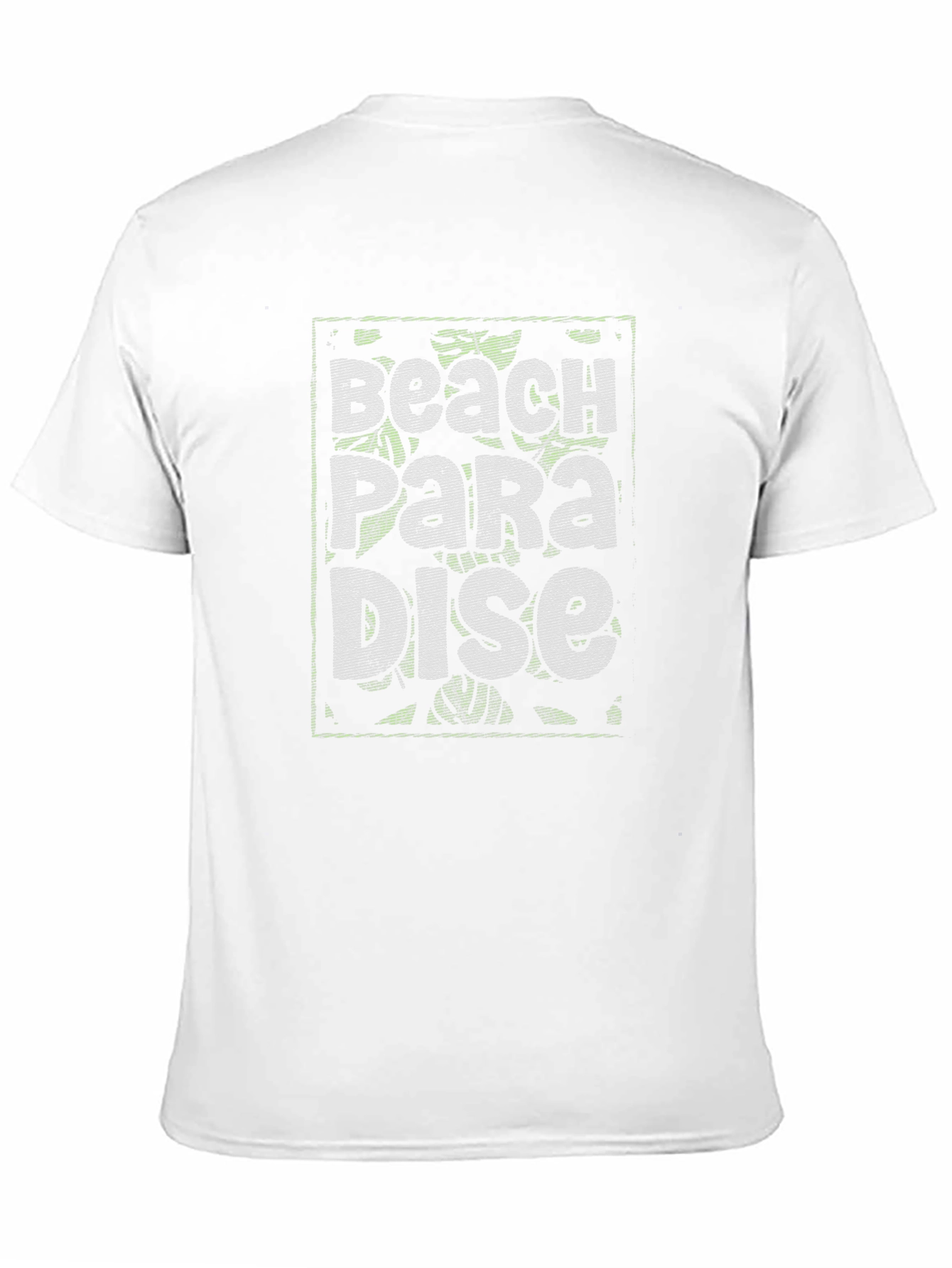 Beach Paradise Graphic Print Black T-Shirt