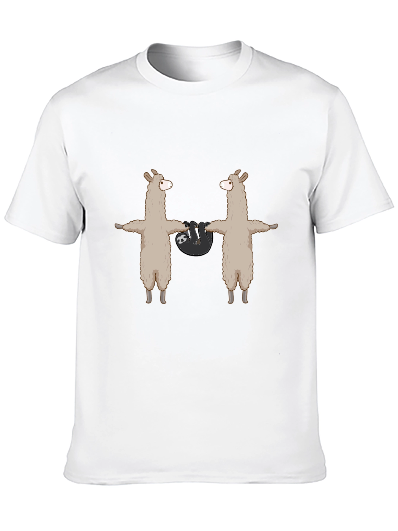 Llama & Sloth Graphic Tee - Black