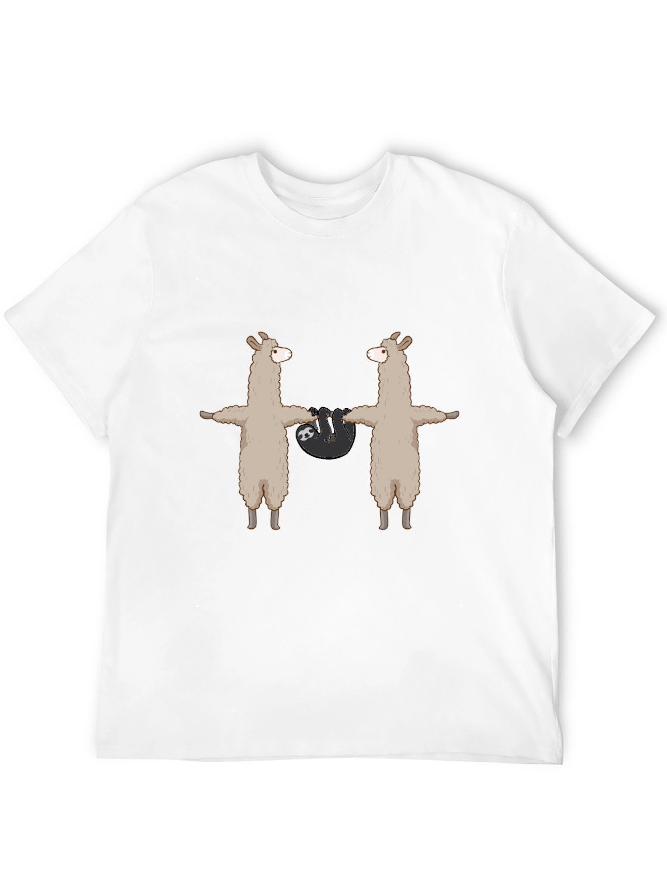 Llama & Sloth Graphic Tee - Black