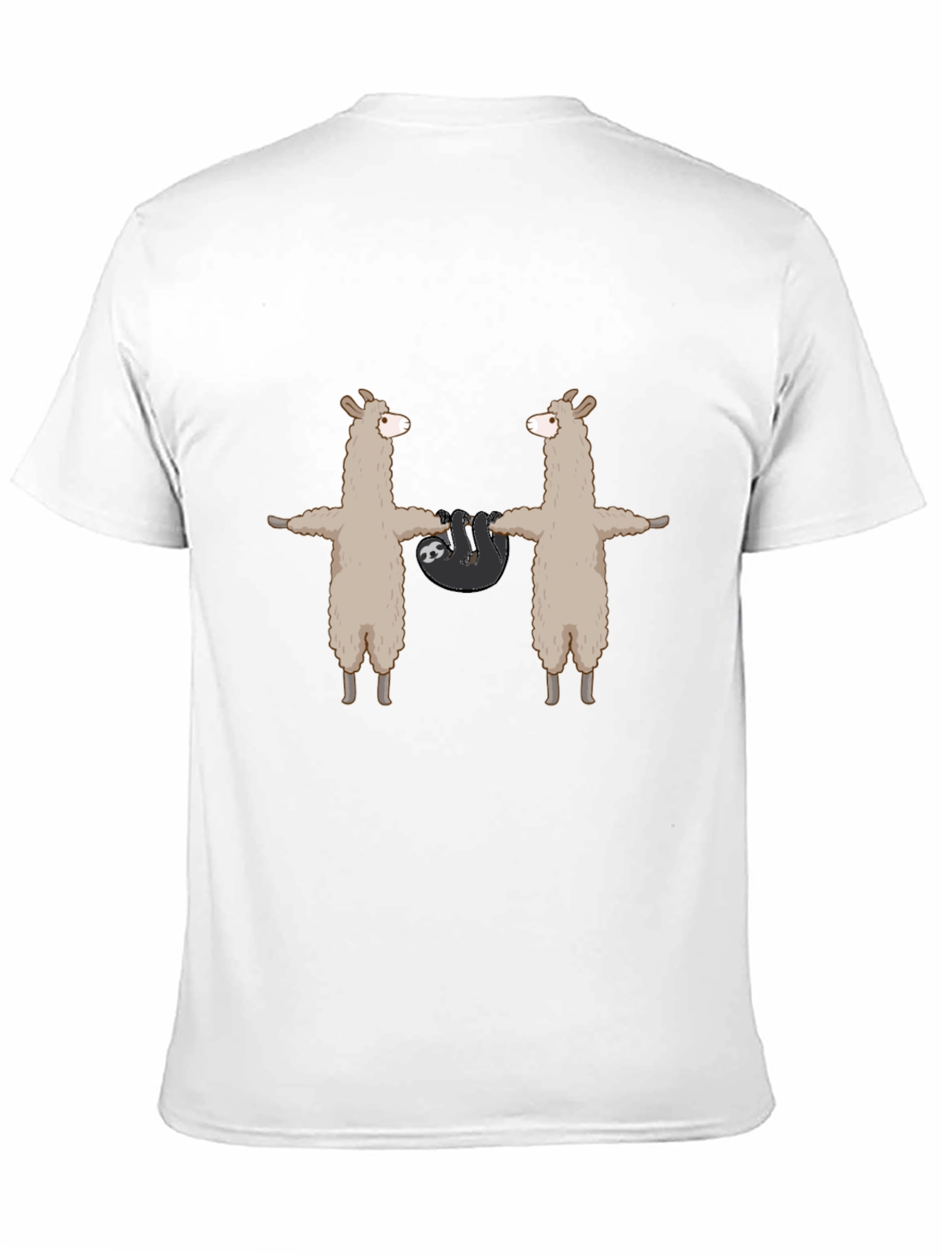 Llama & Sloth Graphic Tee - Black