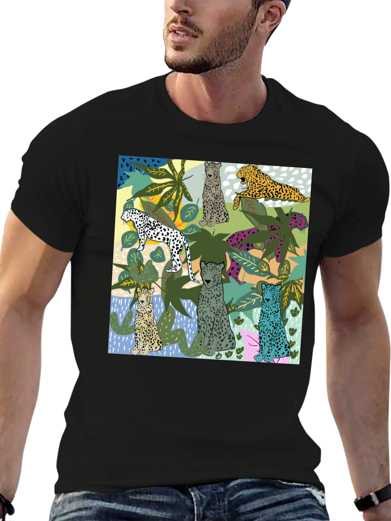 Jungle Cats Black T-Shirt