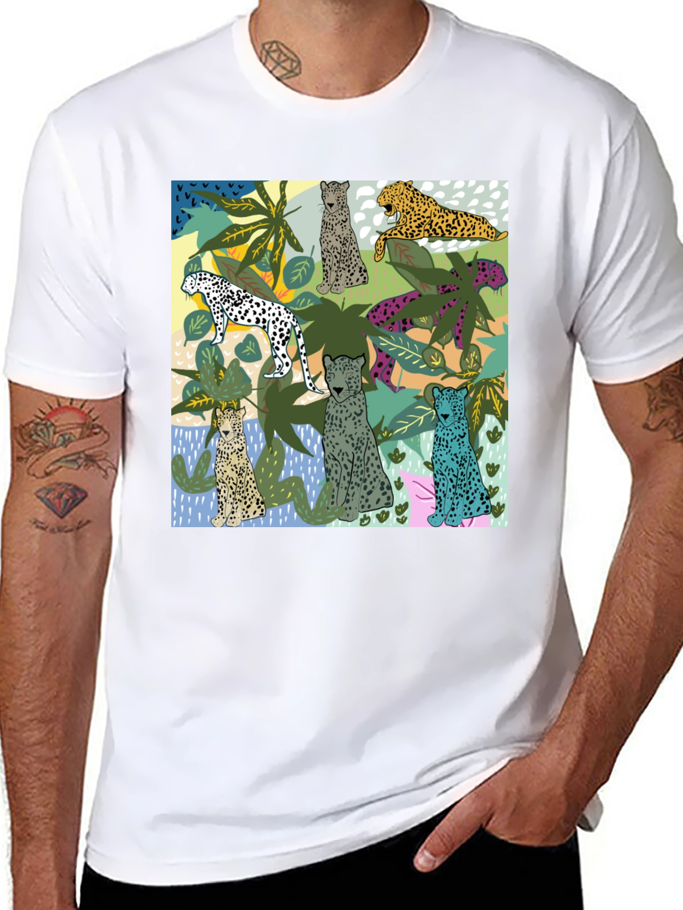 Jungle Cats Black T-Shirt
