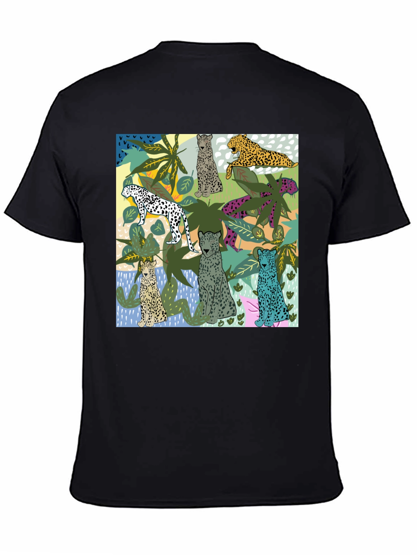 Jungle Cats Black T-Shirt