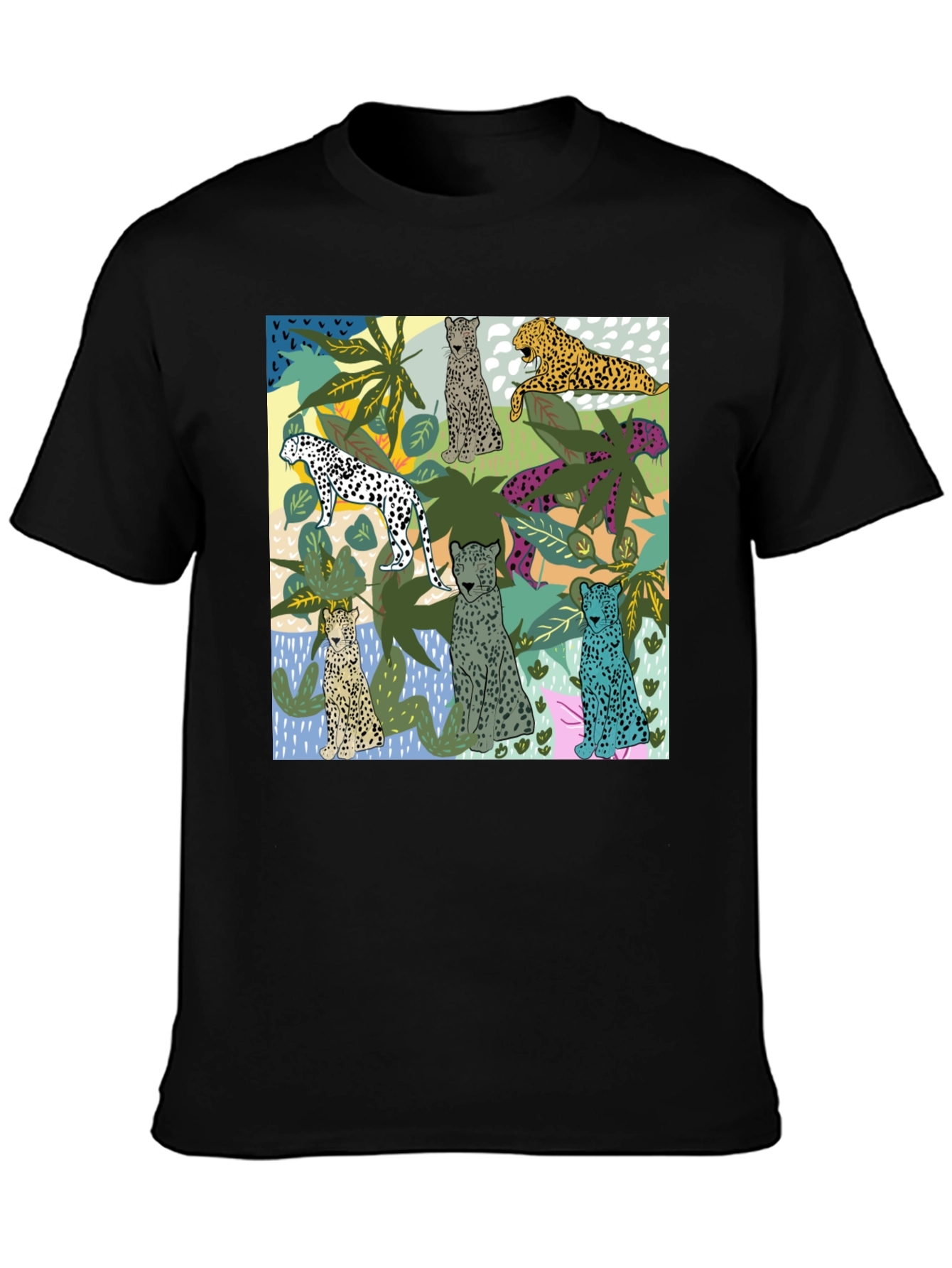 Jungle Cats Black T-Shirt