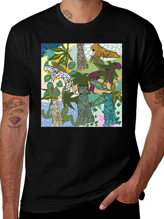 Jungle Cats Black T-Shirt