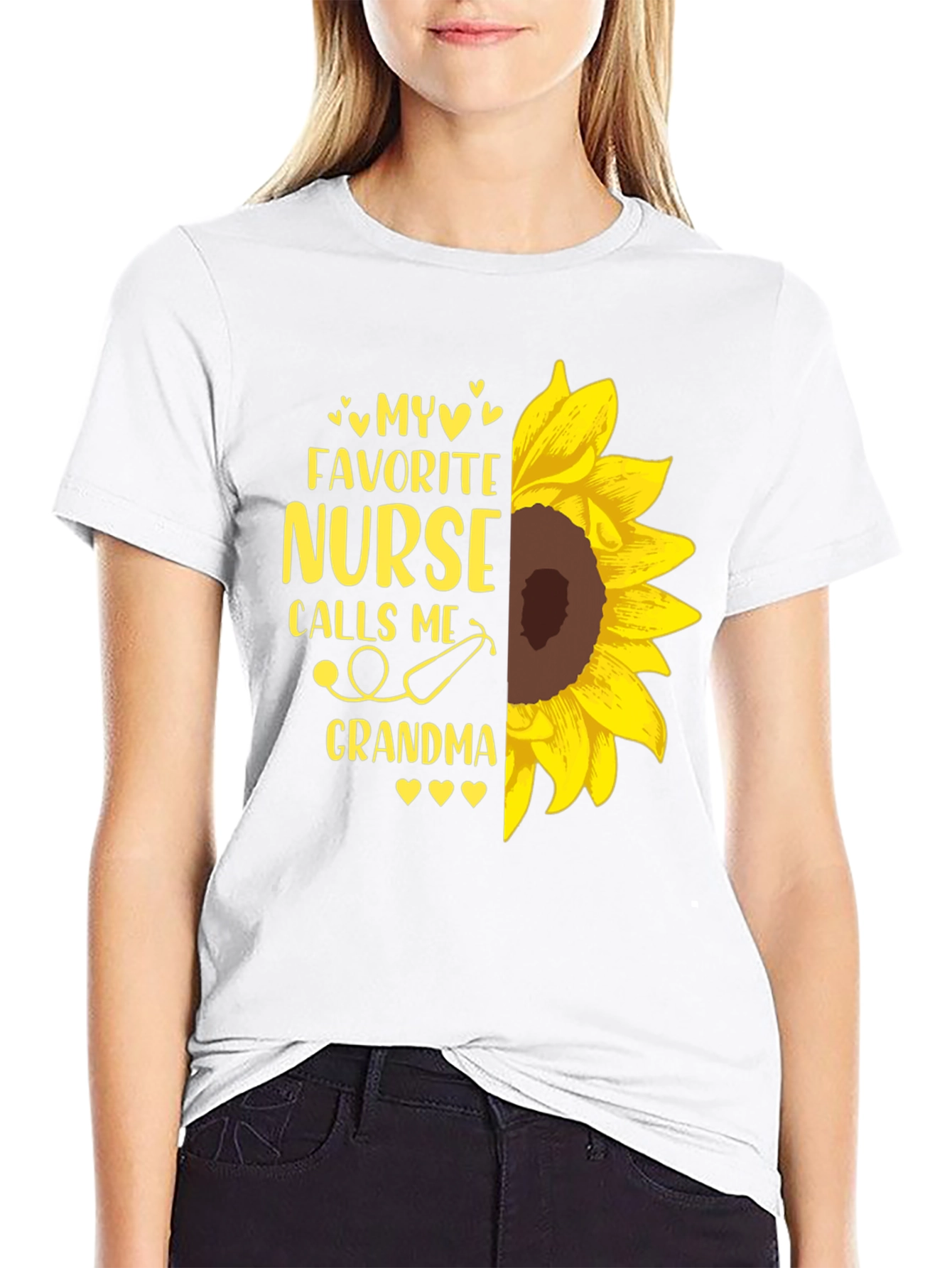 My Favorite Nurse Calls Me Grandma Sunflower T-Shirt