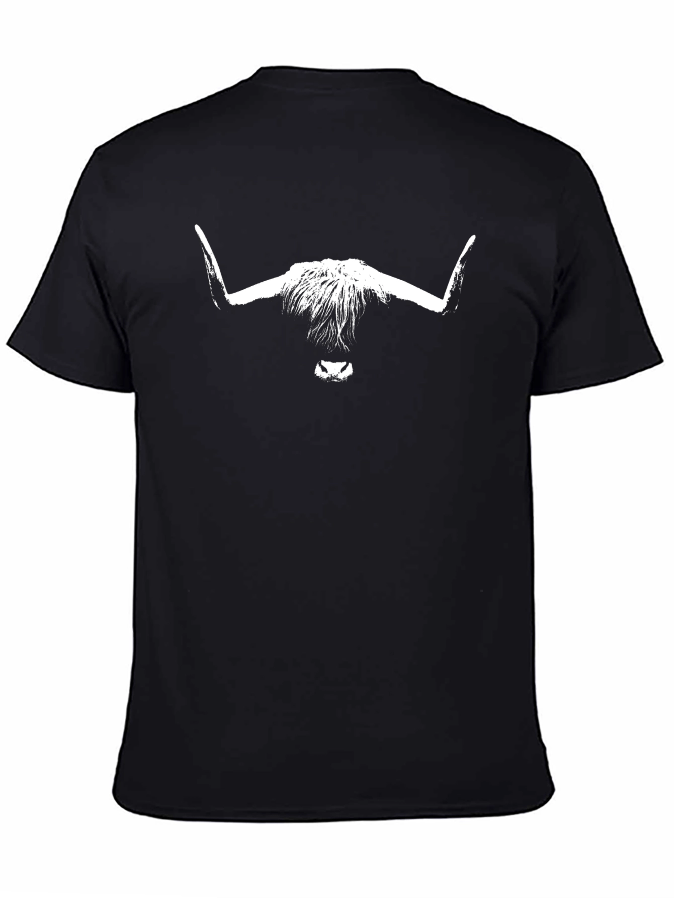 Highland Cow Silhouette T-Shirt - Black Graphic Tee