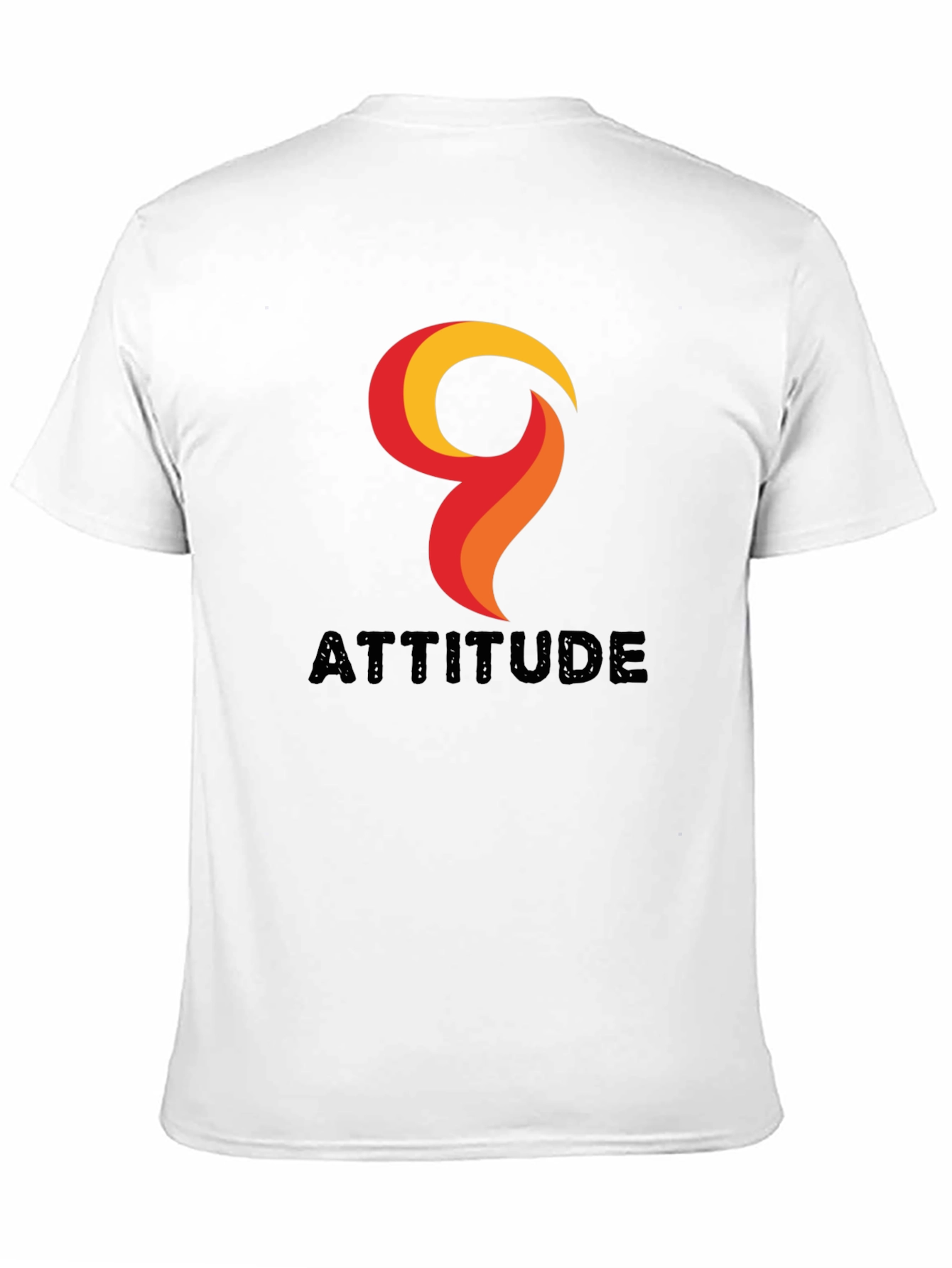 Attitude Graphic Print Mens Black T-Shirt