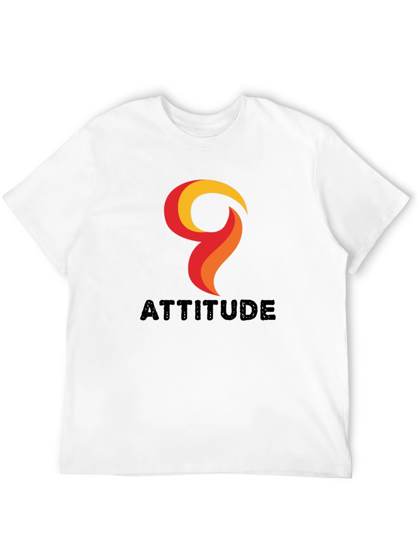 Attitude Graphic Print Mens Black T-Shirt