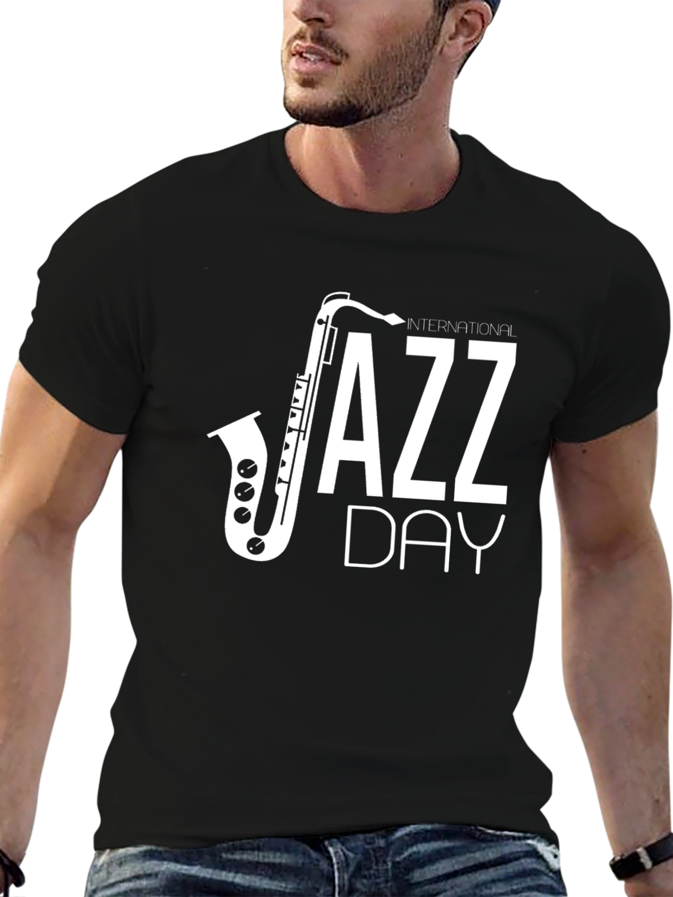 International Jazz Day Black Graphic T-Shirt