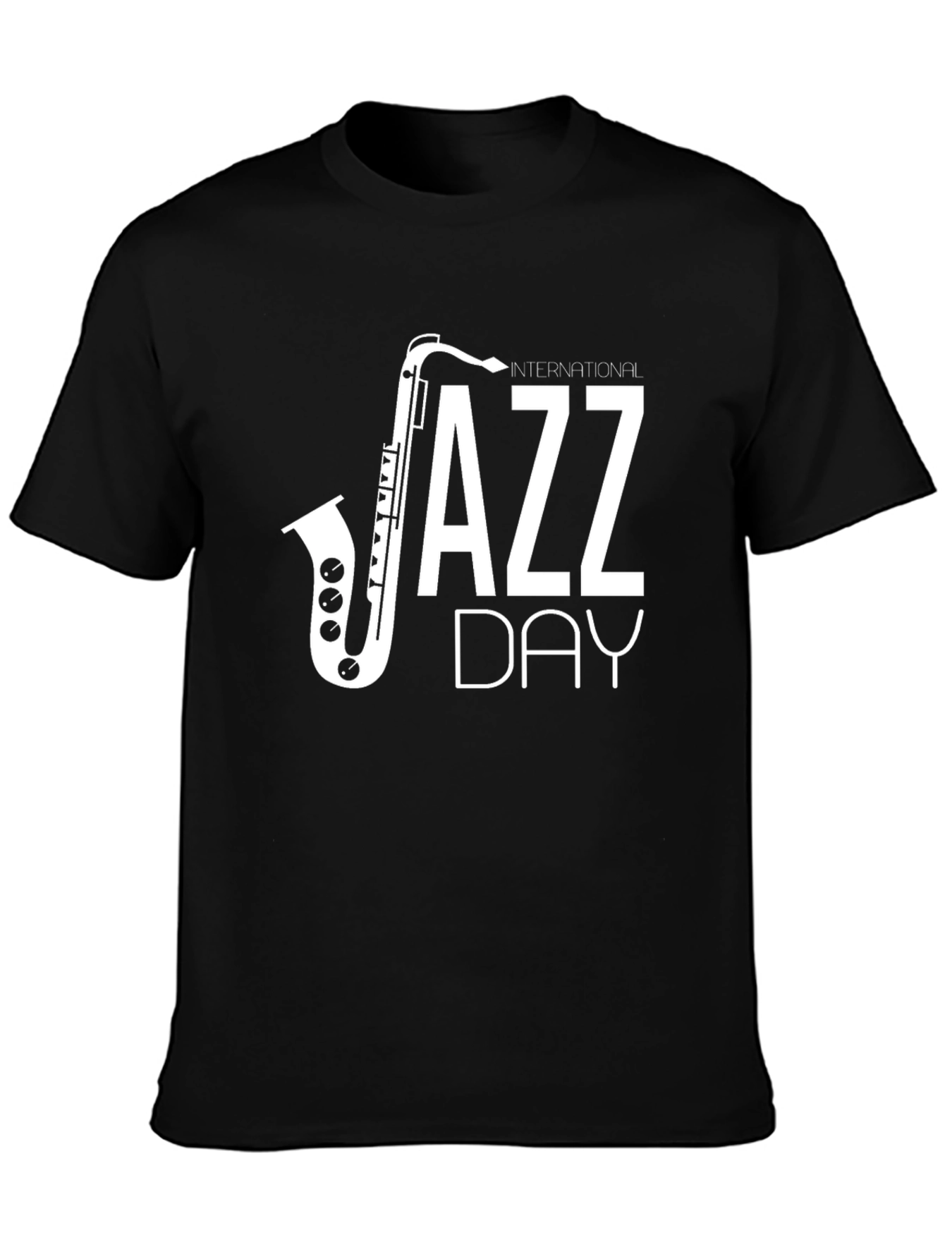 International Jazz Day Black Graphic T-Shirt