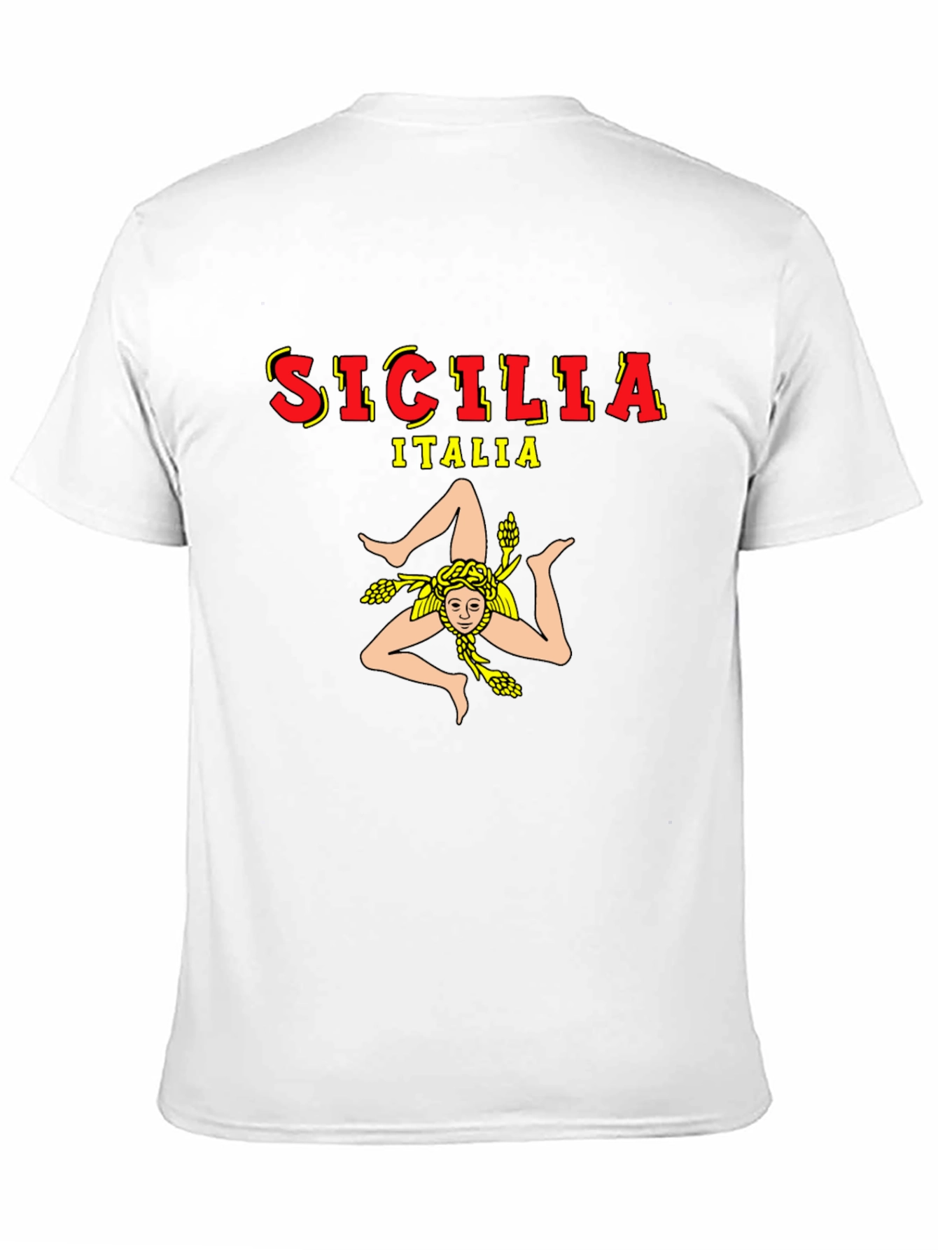 Sicilia Italia Graphic Tee - Black Cotton T-Shirt