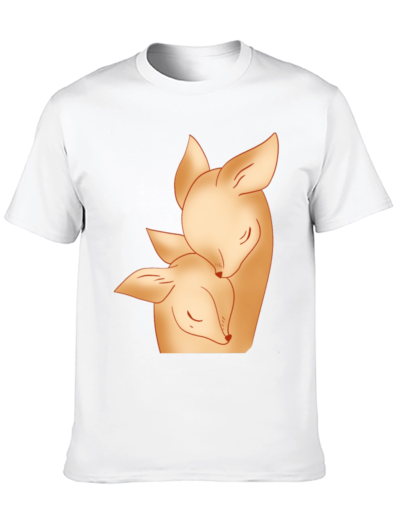 Deer Mom and Fawn Black Graphic Tee