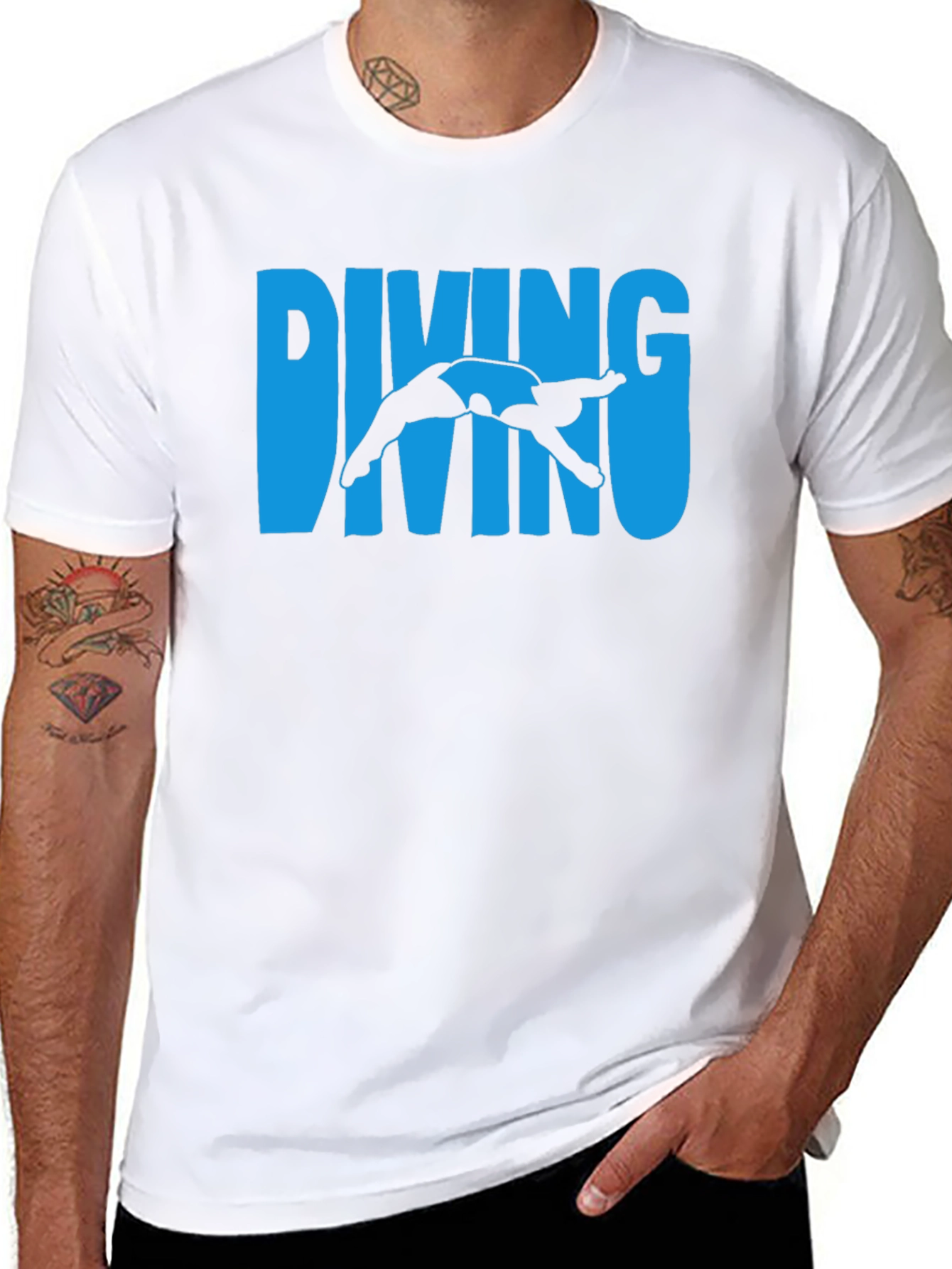 Diving T-Shirt - Cool Diver Silhouette Tee