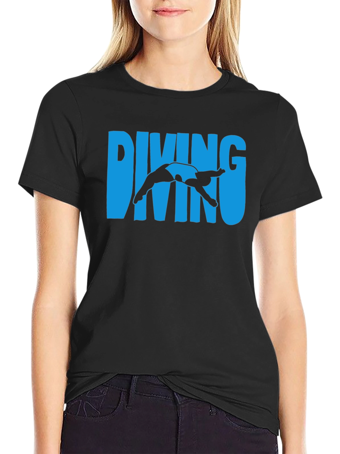 Diving T-Shirt - Cool Diver Silhouette Tee