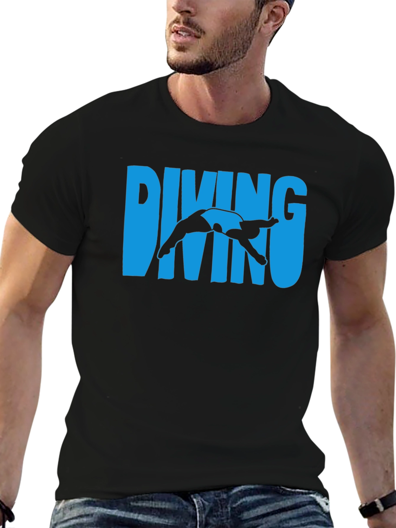 Diving T-Shirt - Cool Diver Silhouette Tee