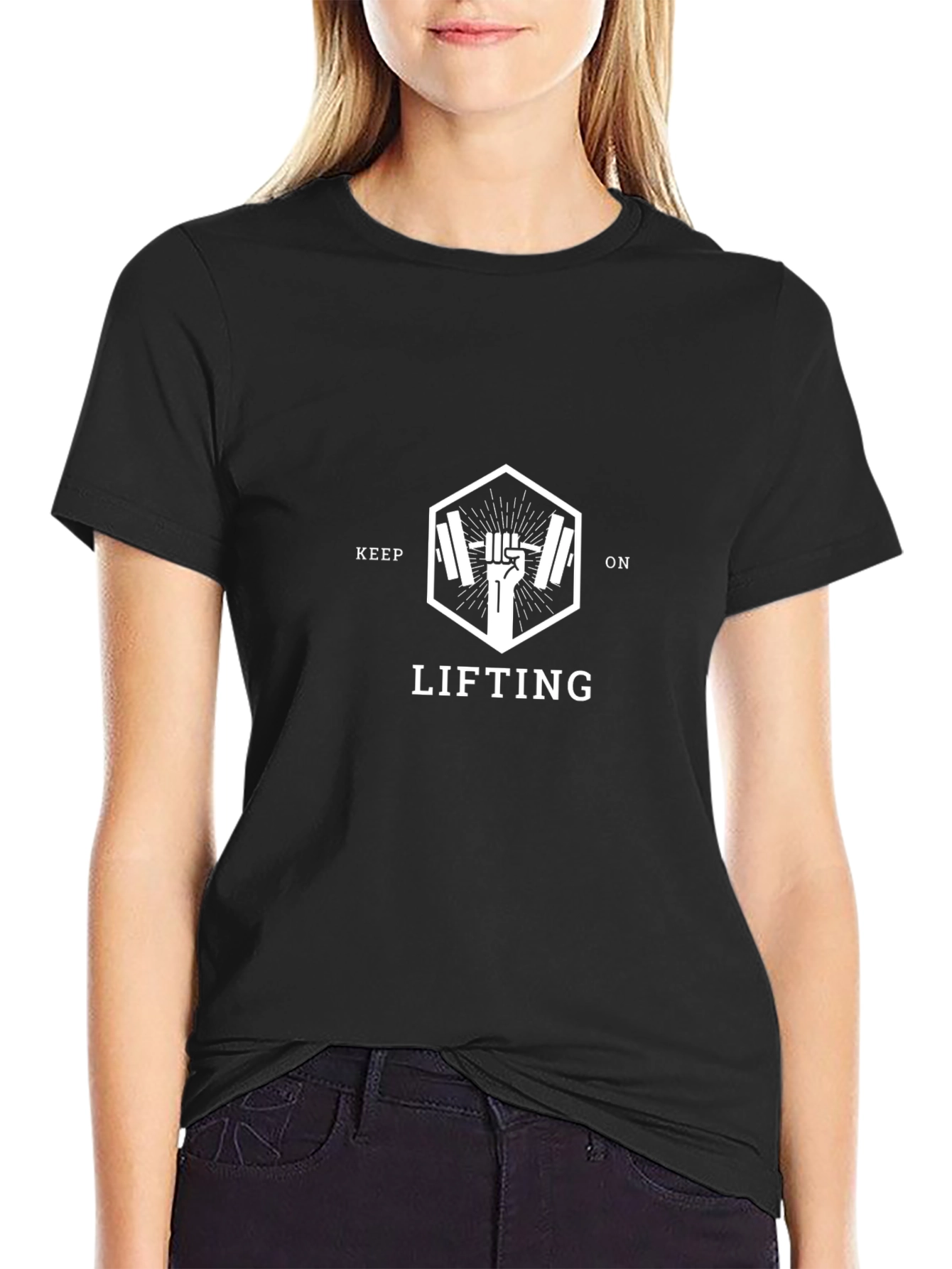 Keep Lifting Graphic Tee - Black