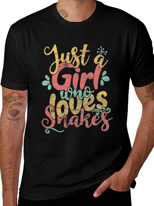 Just a Girl Who Loves Snakes Graphic T-Shirt