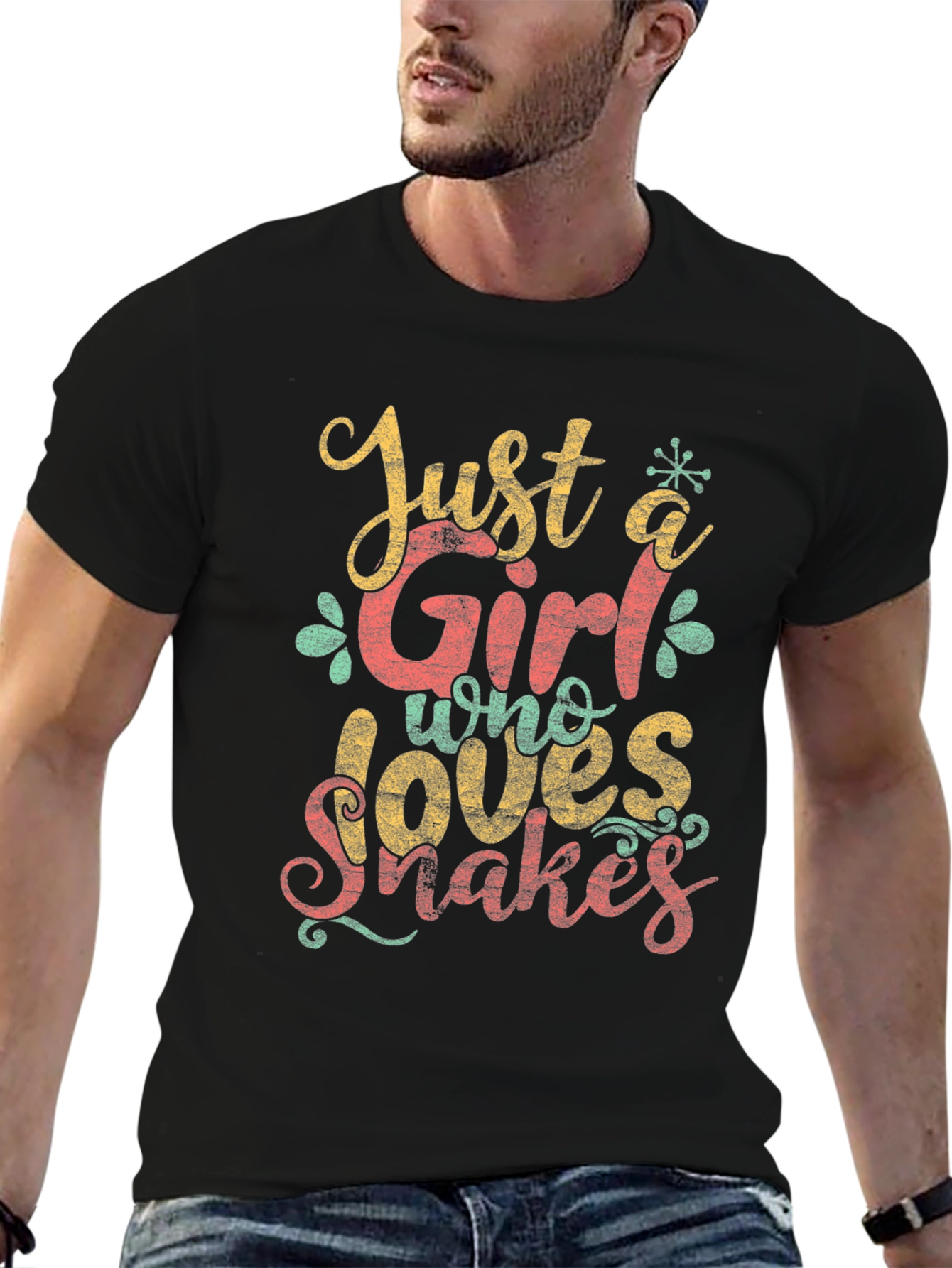 Just a Girl Who Loves Snakes Graphic T-Shirt