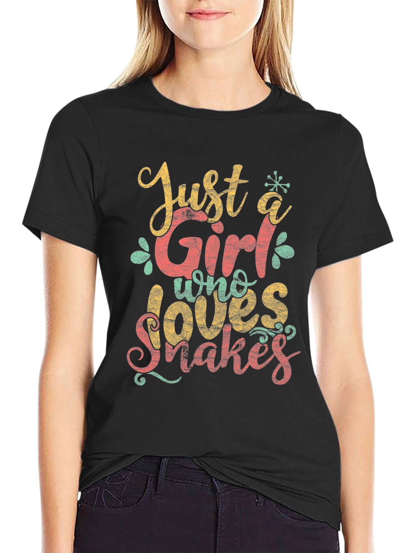 Just a Girl Who Loves Snakes Graphic T-Shirt