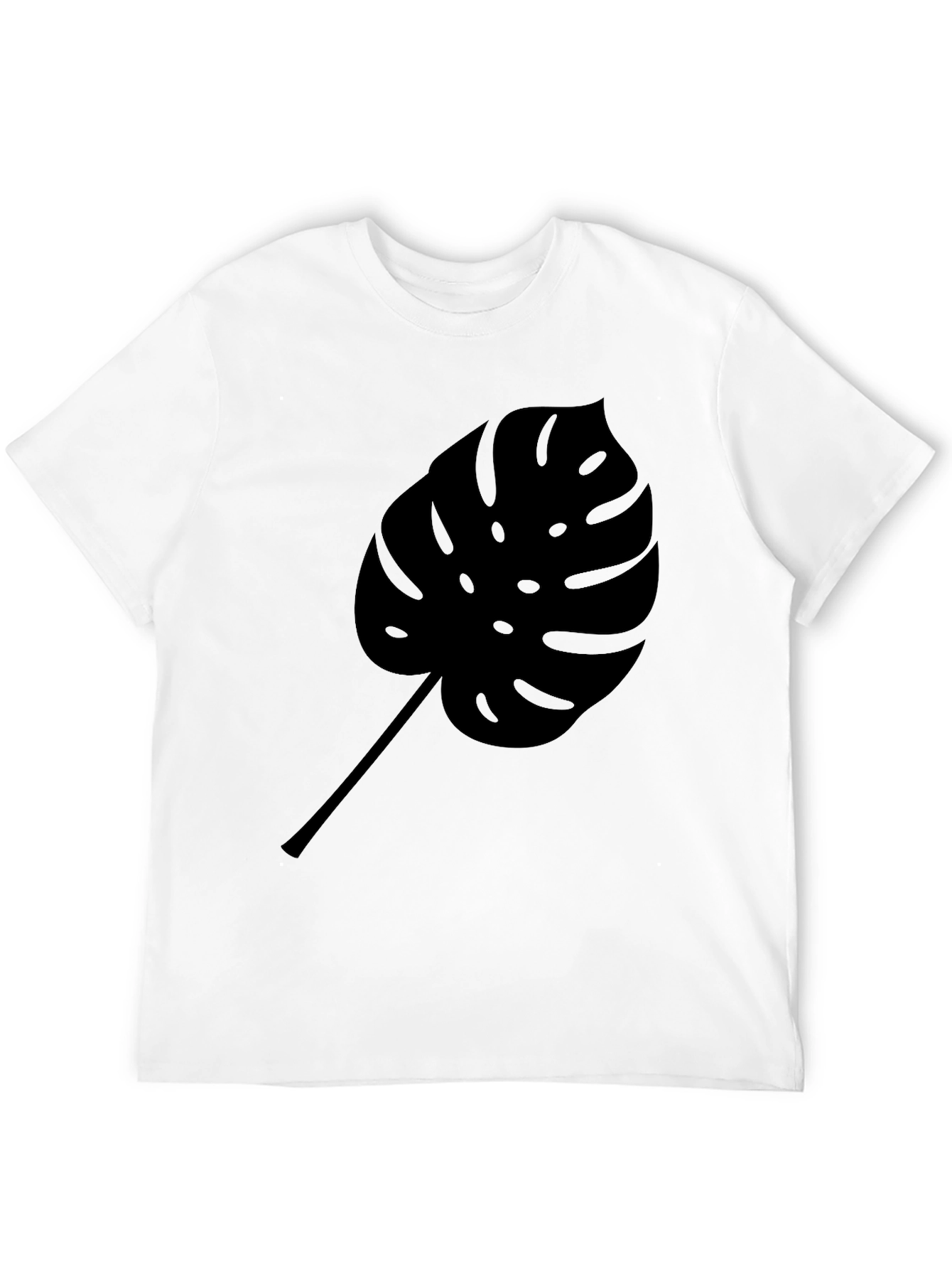 Monstera Leaf Graphic Black T-Shirt