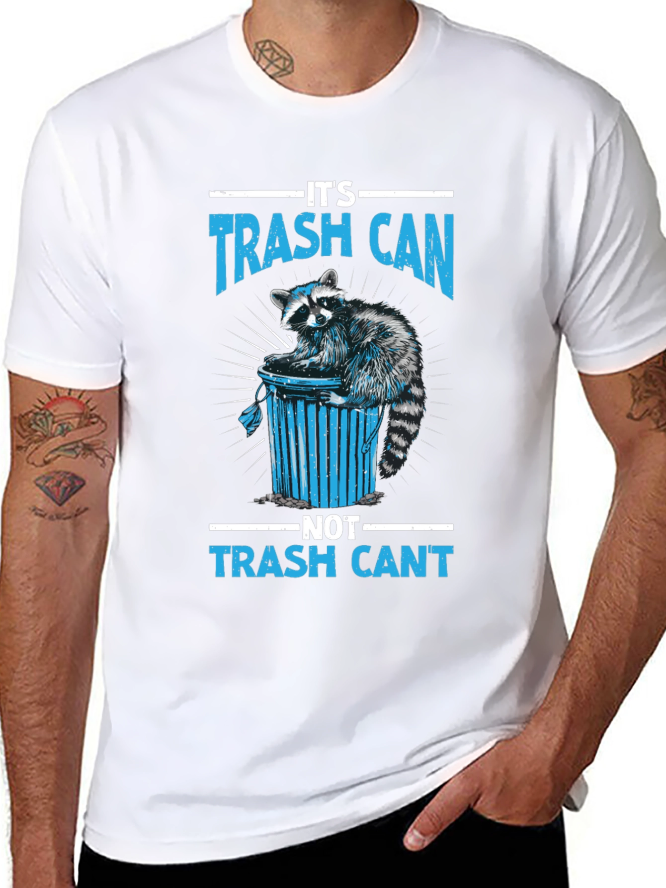 Trash Can Raccoon Graphic Tee - Funny T-Shirt