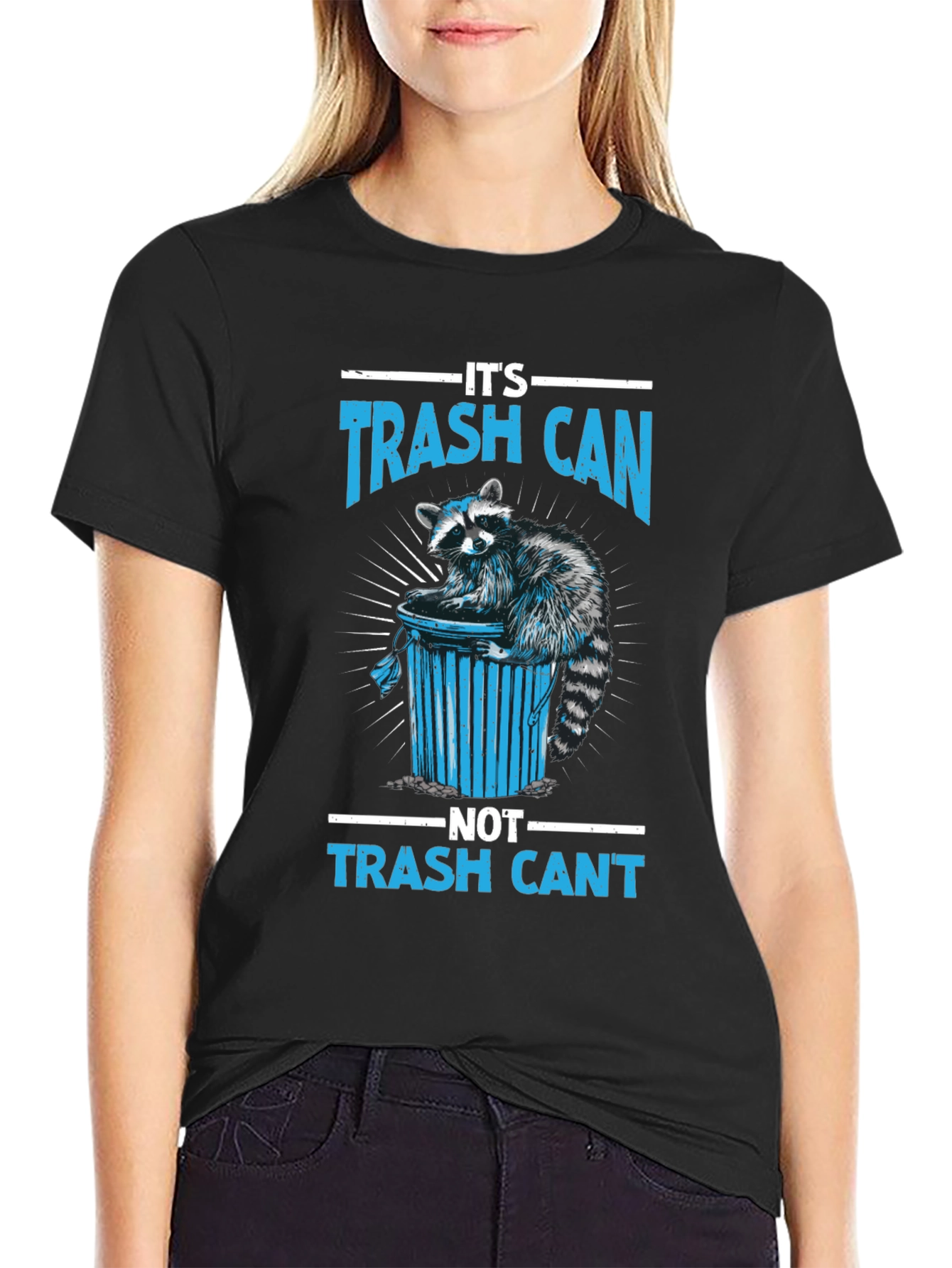Trash Can Raccoon Graphic Tee - Funny T-Shirt