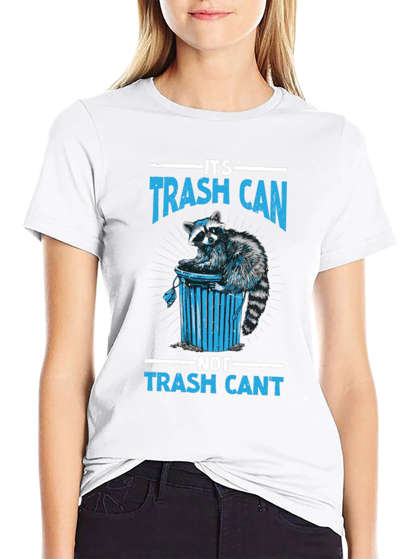 Trash Can Raccoon Graphic Tee - Funny T-Shirt