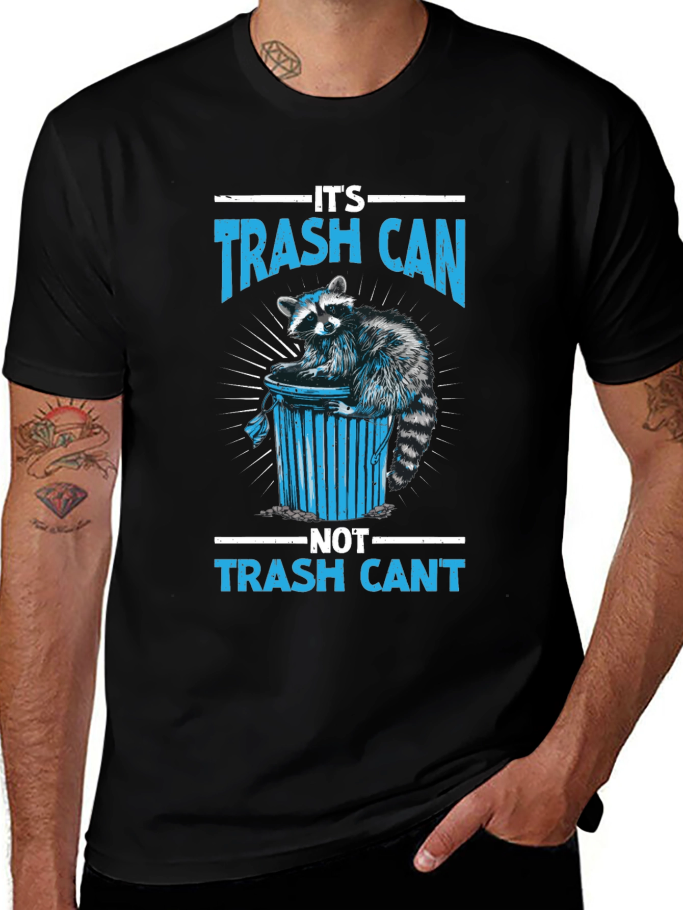 Trash Can Raccoon Graphic Tee - Funny T-Shirt