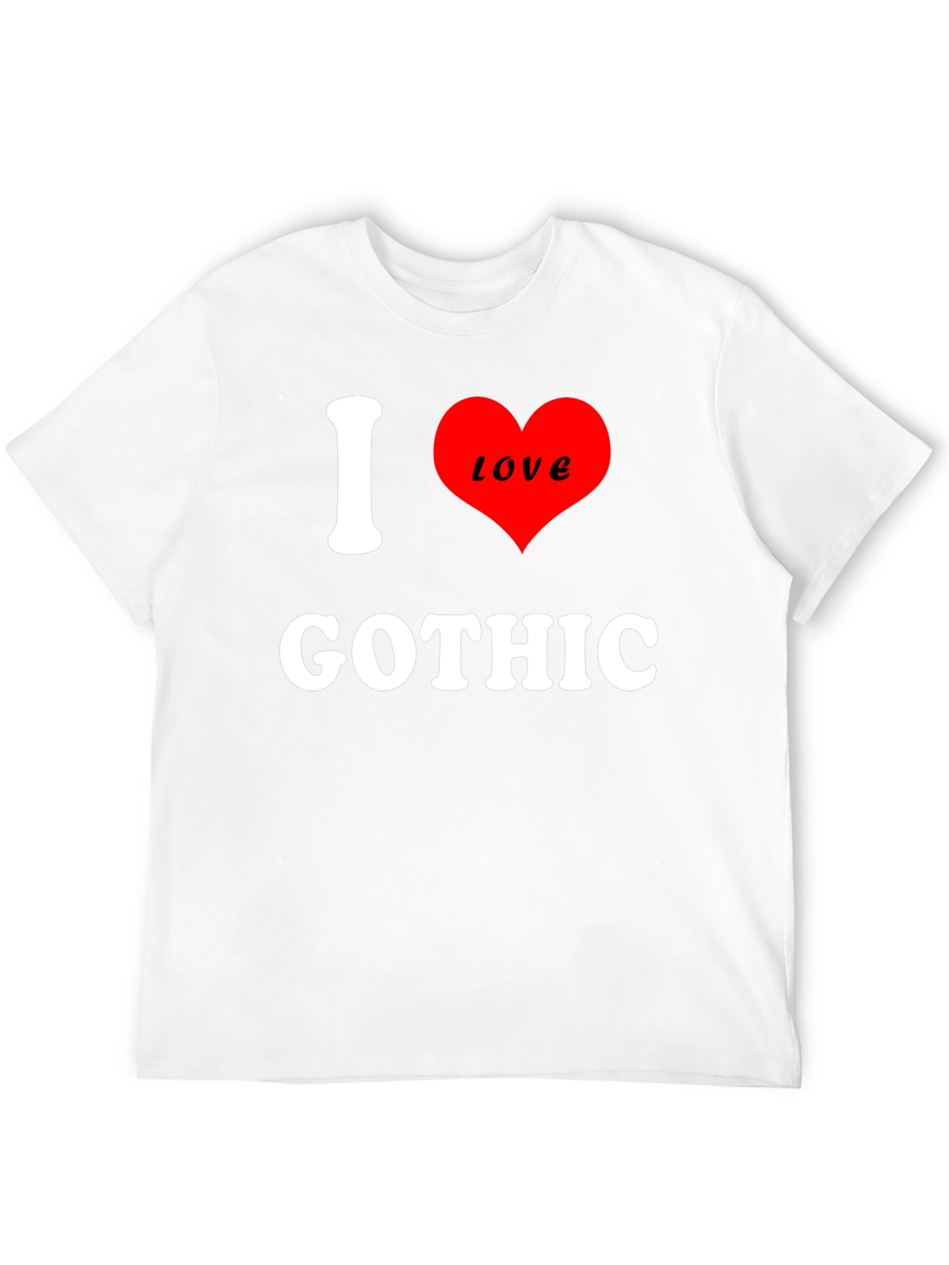 I Love Gothic Black T-Shirt Fashion Top