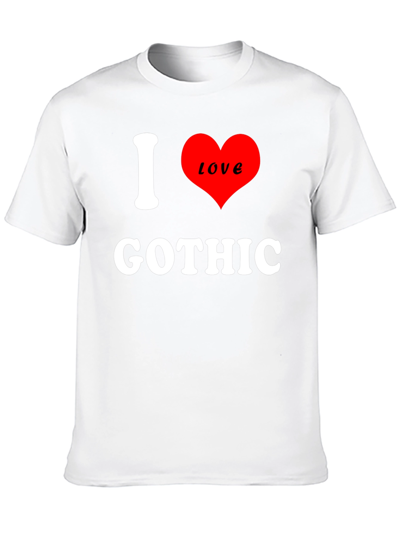 I Love Gothic Black T-Shirt Fashion Top