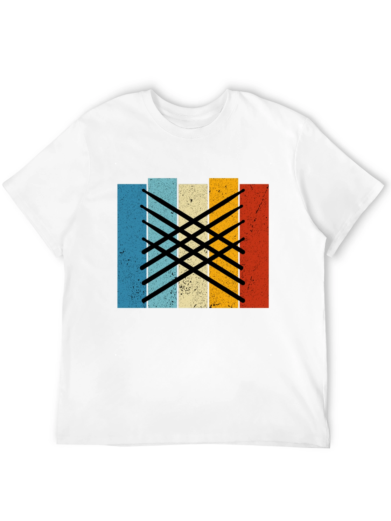 Retro Drumsticks Graphic Tee - Musician T-Shirt