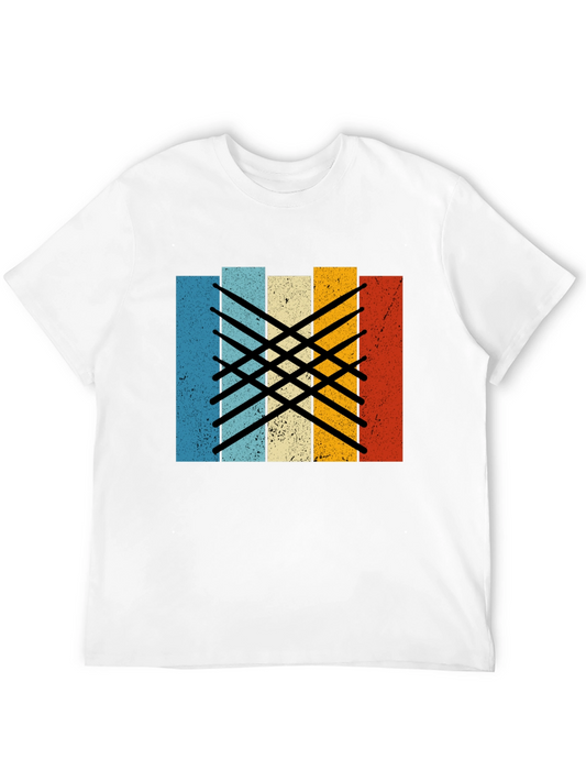 Retro Drumsticks Graphic Tee - Musician T-Shirt