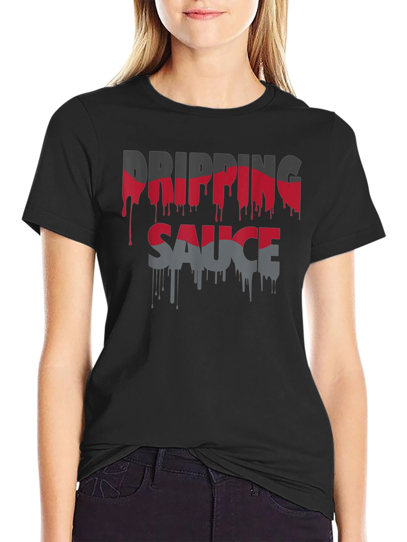 Dripping Sauce Graphic Tee - Trendy Style