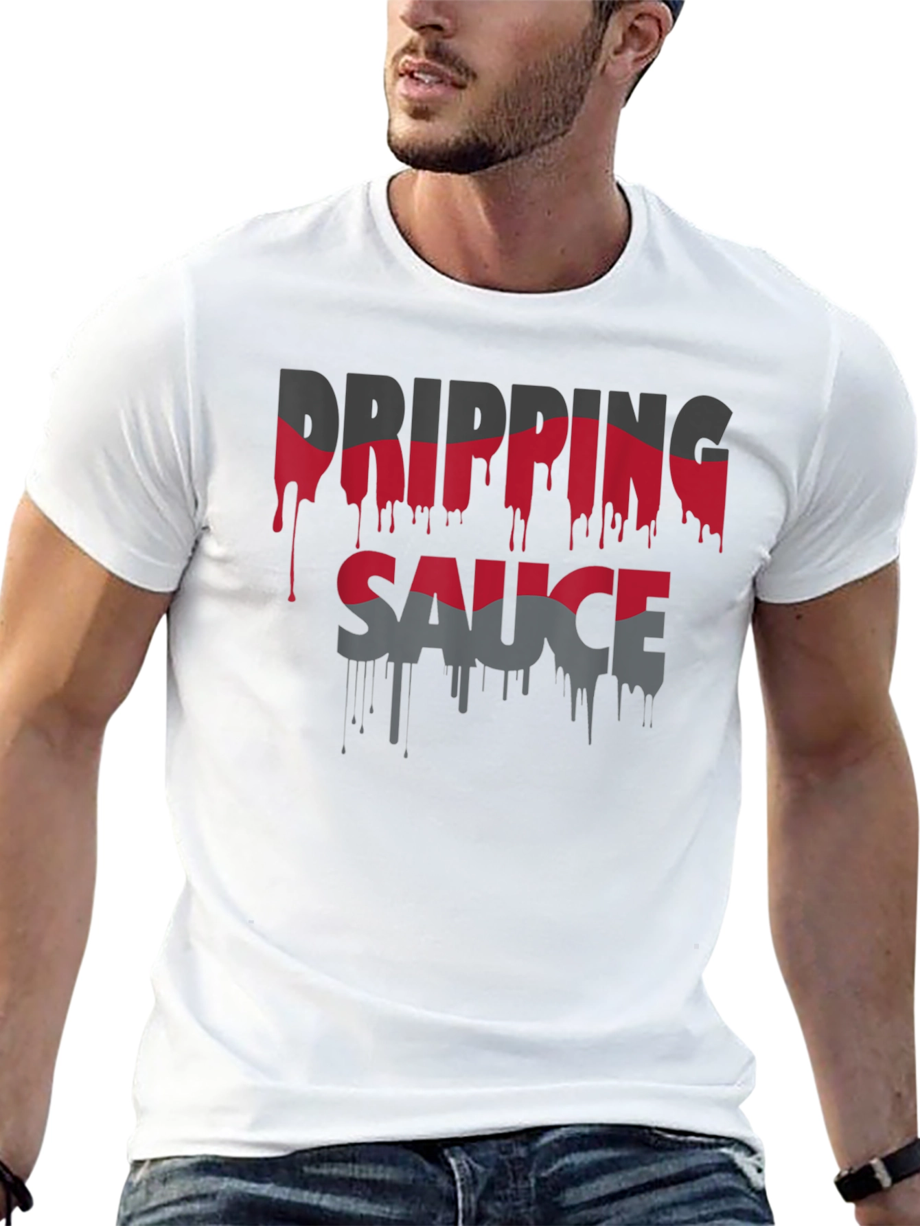 Dripping Sauce Graphic Tee - Trendy Style