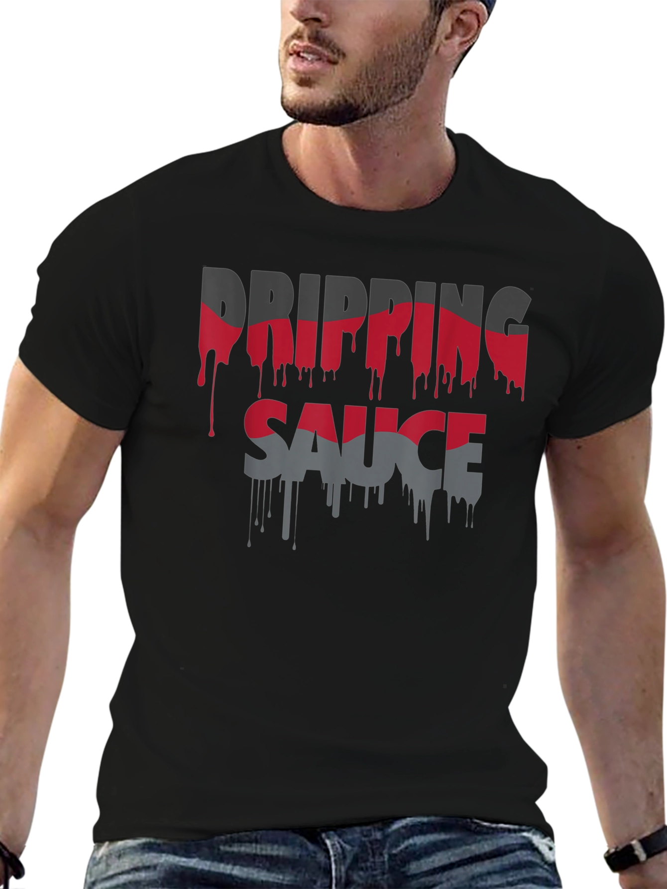 Dripping Sauce Graphic Tee - Trendy Style