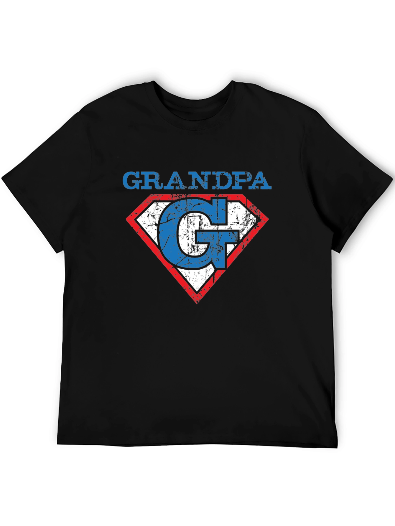 Grandpa Superman Style Graphic T-Shirt
