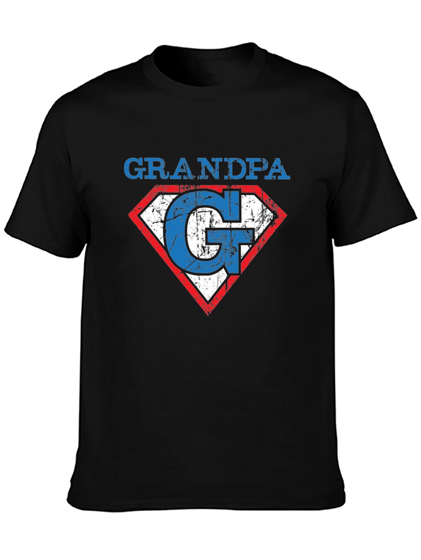Grandpa Superman Style Graphic T-Shirt