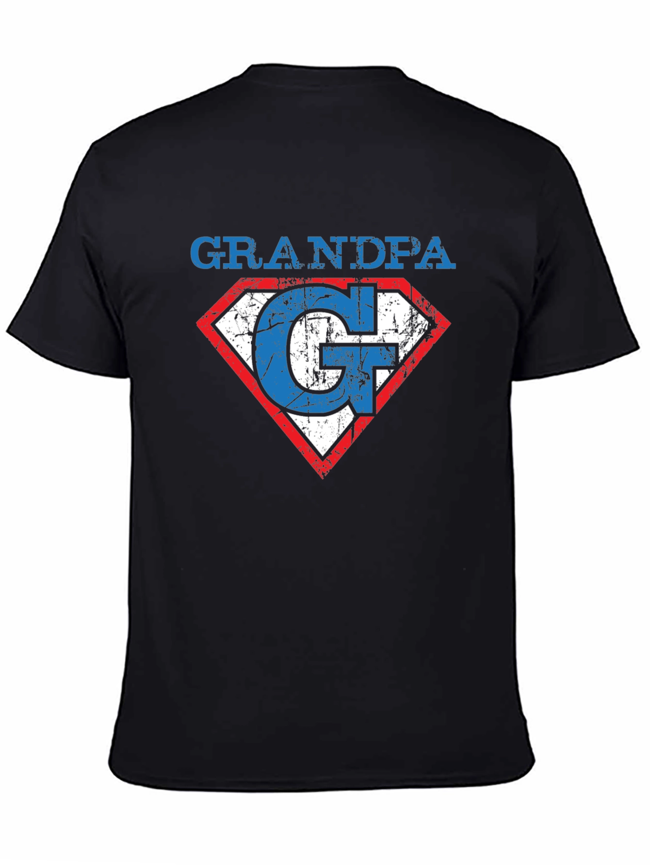 Grandpa Superman Style Graphic T-Shirt