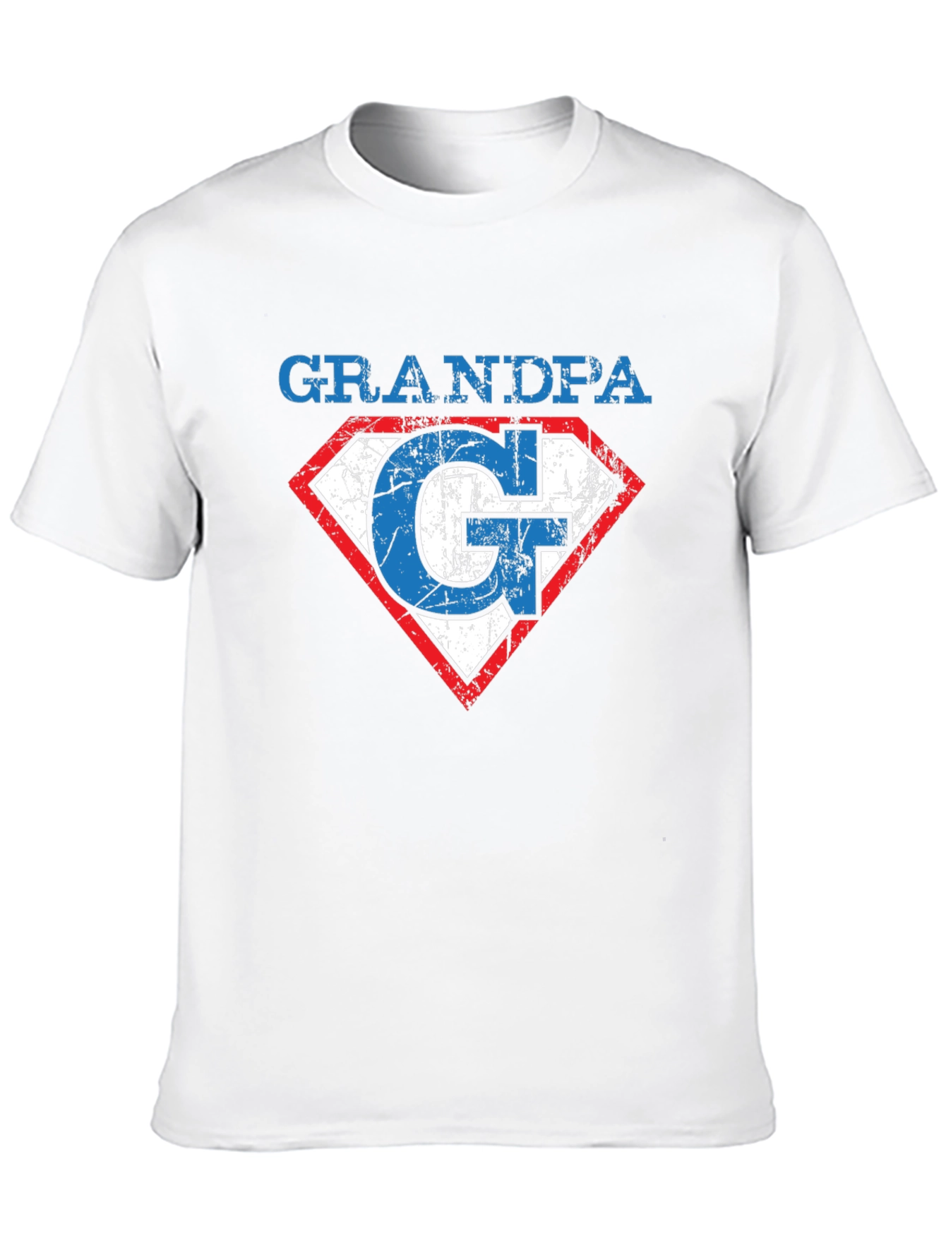 Grandpa Superman Style Graphic T-Shirt