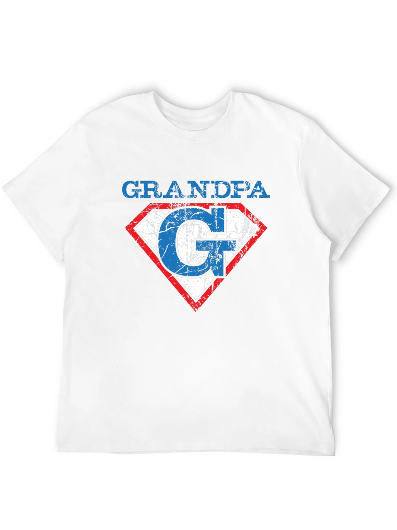 Grandpa Superman Style Graphic T-Shirt