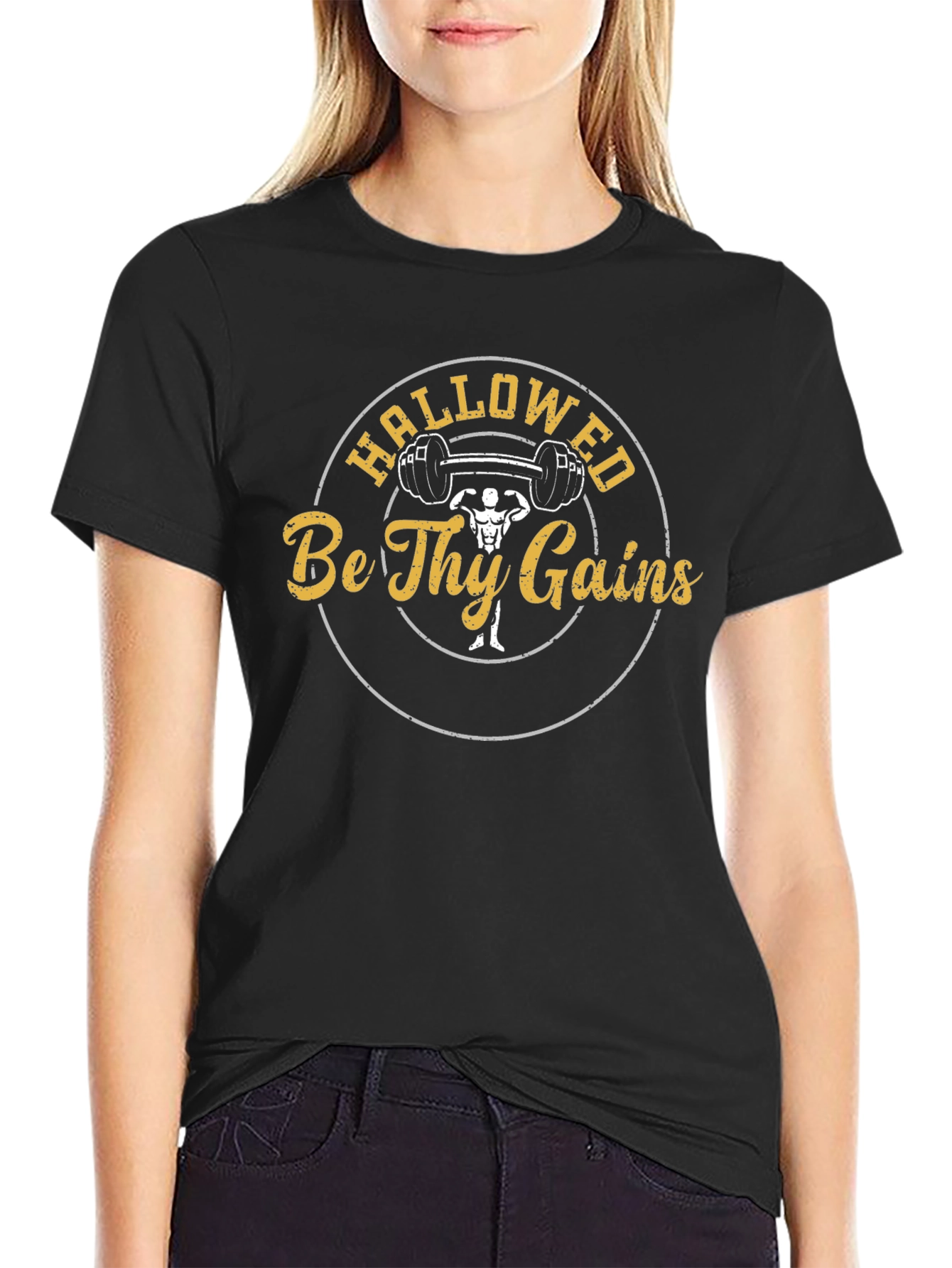 Hallowed Be Thy Gains Gym T-Shirt