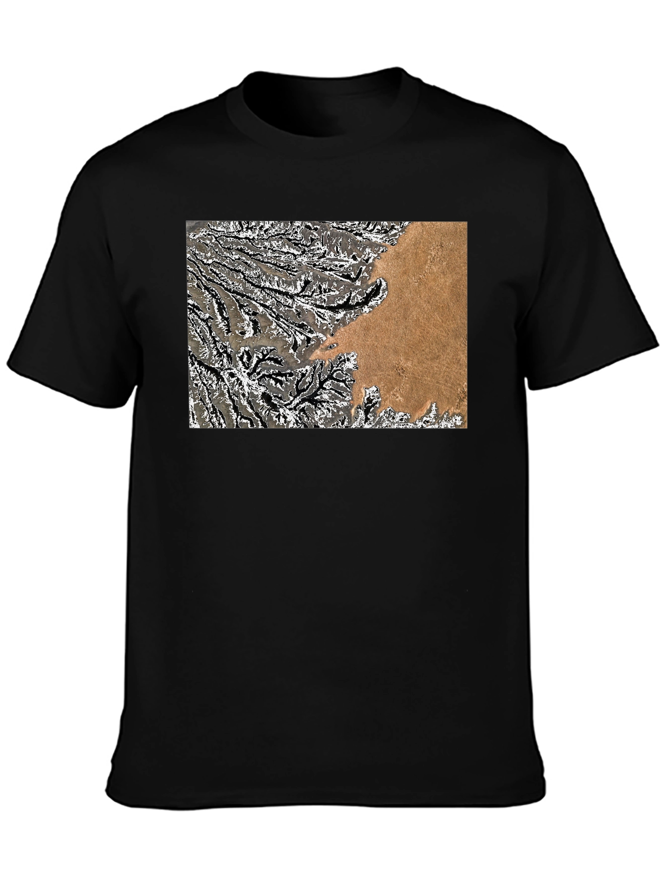 Abstract Topo Graphic Mens T-Shirt