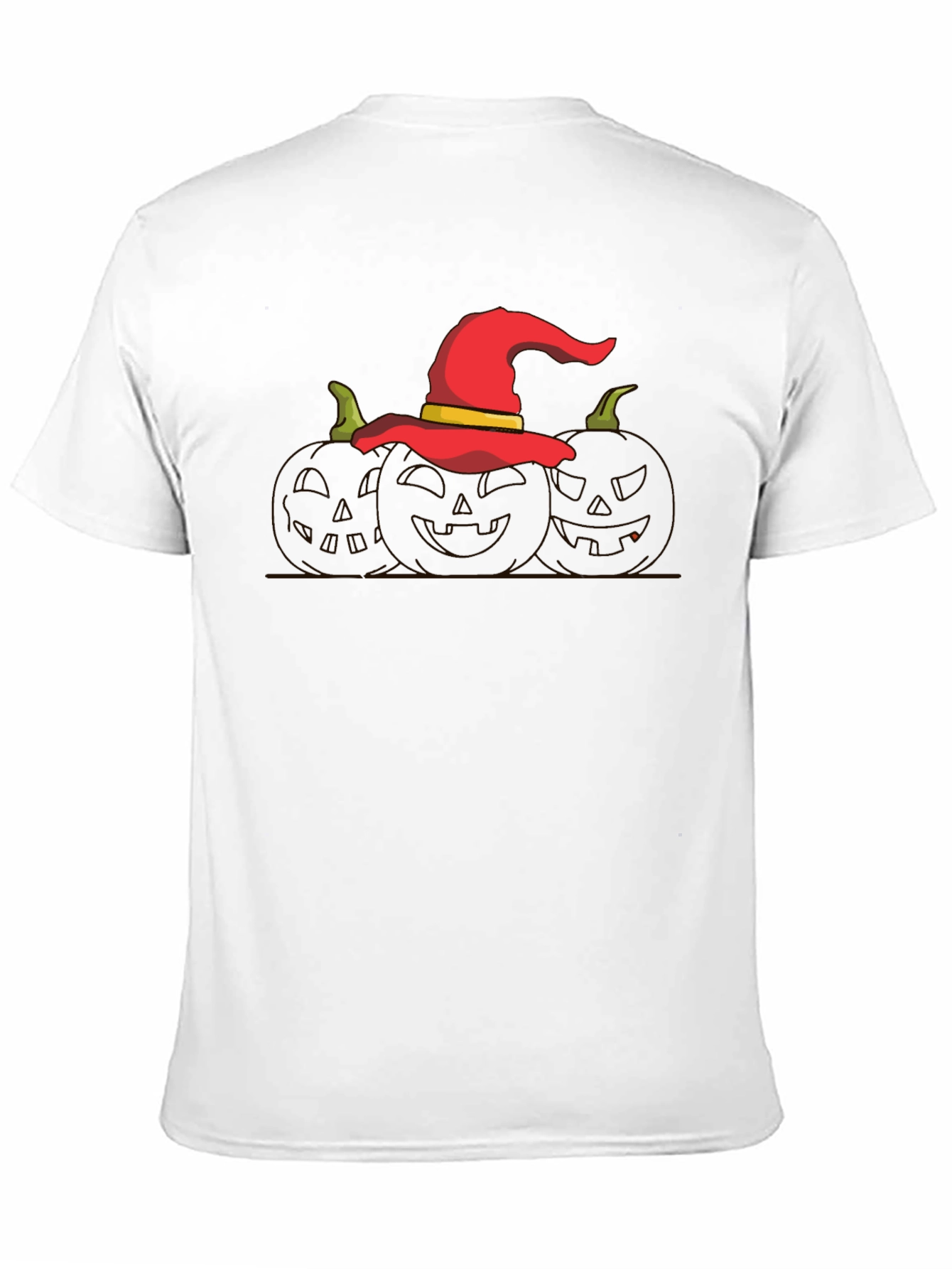 Halloween Witch Hat Pumpkin Graphic T-Shirt