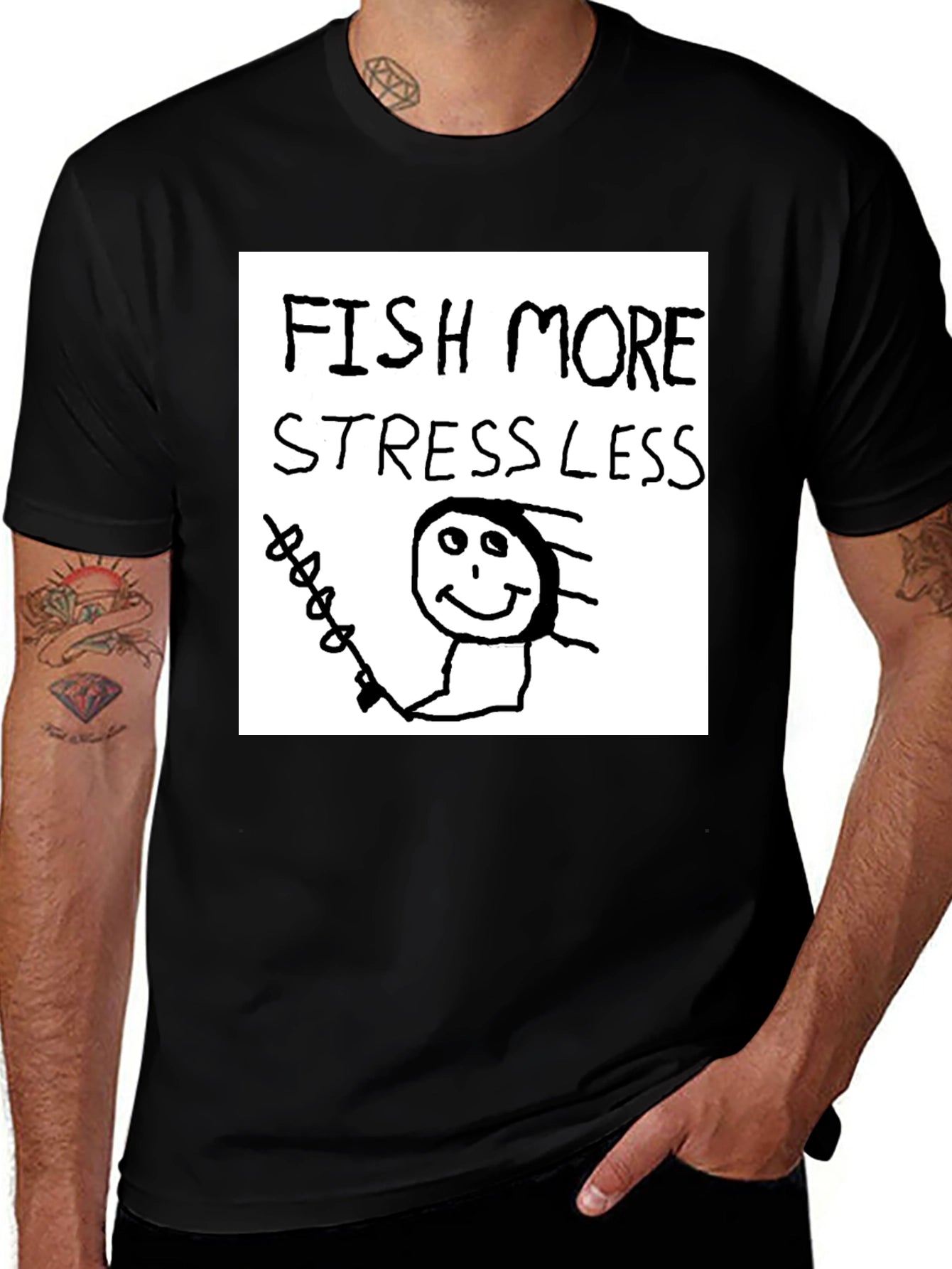 Fish More Stress Less T-Shirt