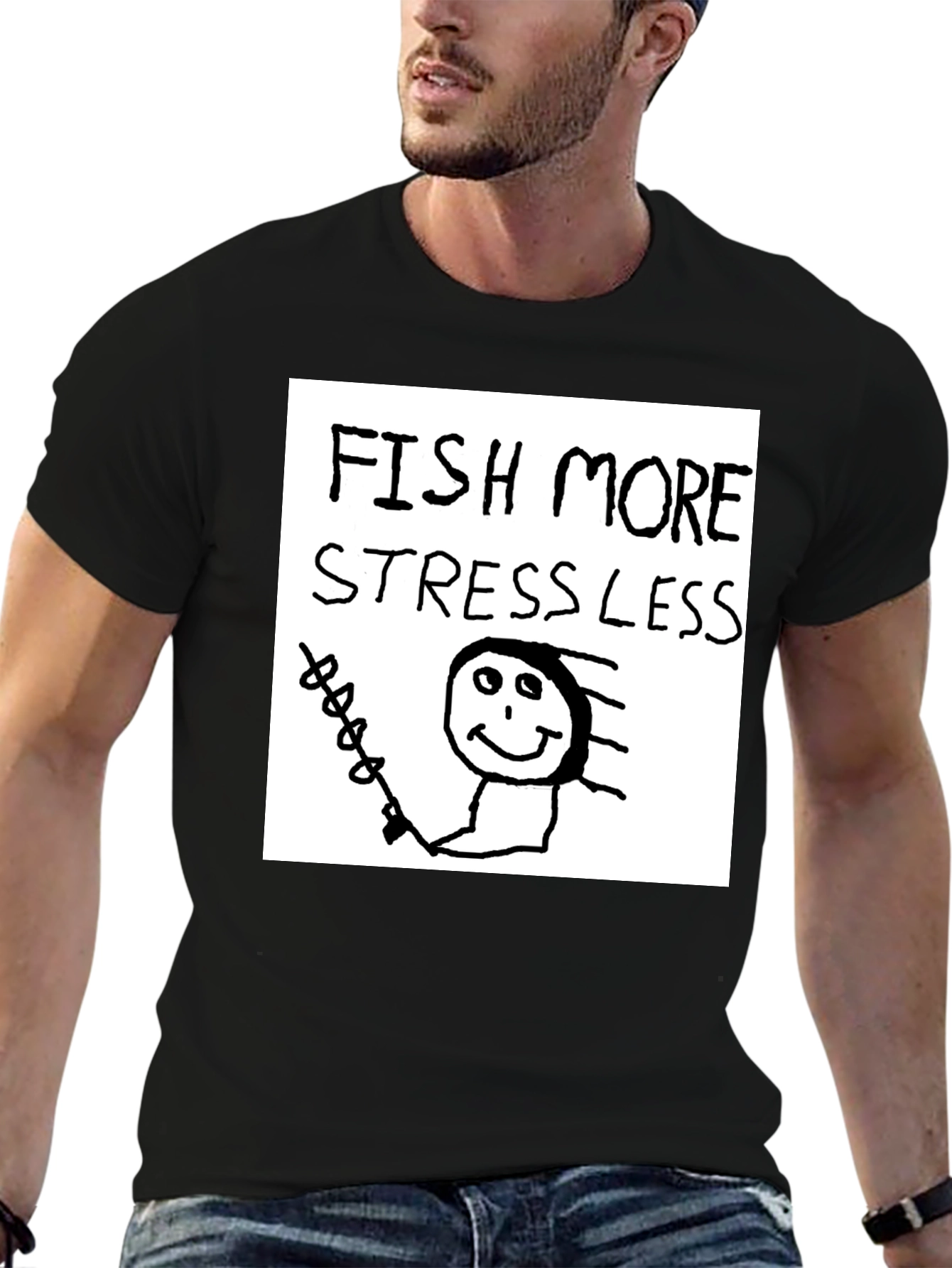 Fish More Stress Less T-Shirt